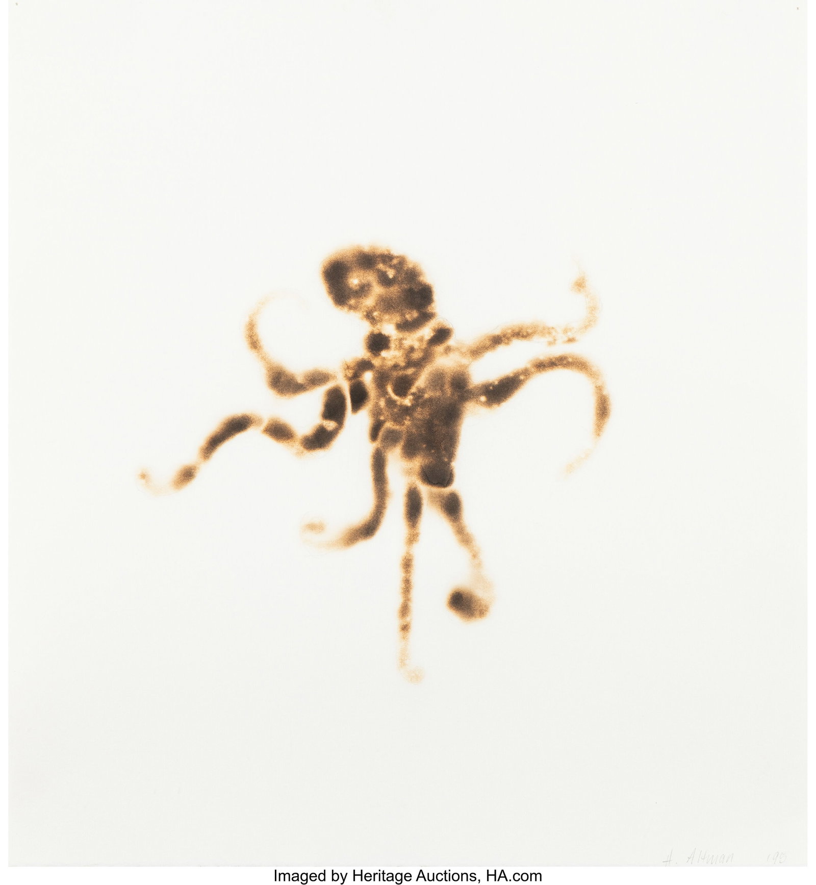 Helen Altman (b. 1958) Octopus, 1995 Torch drawi: Helen Altman (b. 1958) Octopus, 1995 Torch drawing on paper 16-1/4 x 15 inches (41.3 x 38.1 cm) (sheet) Signed and dated in pencil lower ri