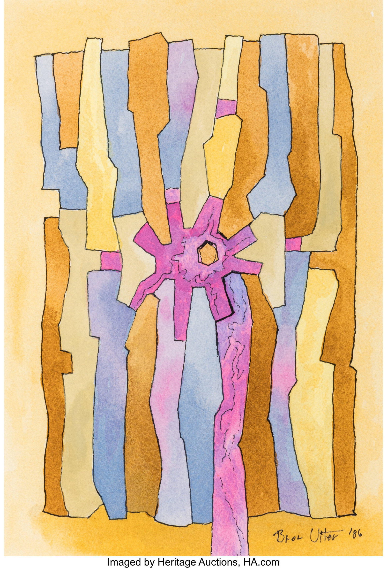 Bror Utter (American, 1913-1993) Untitled, 1986  (1 of 2)