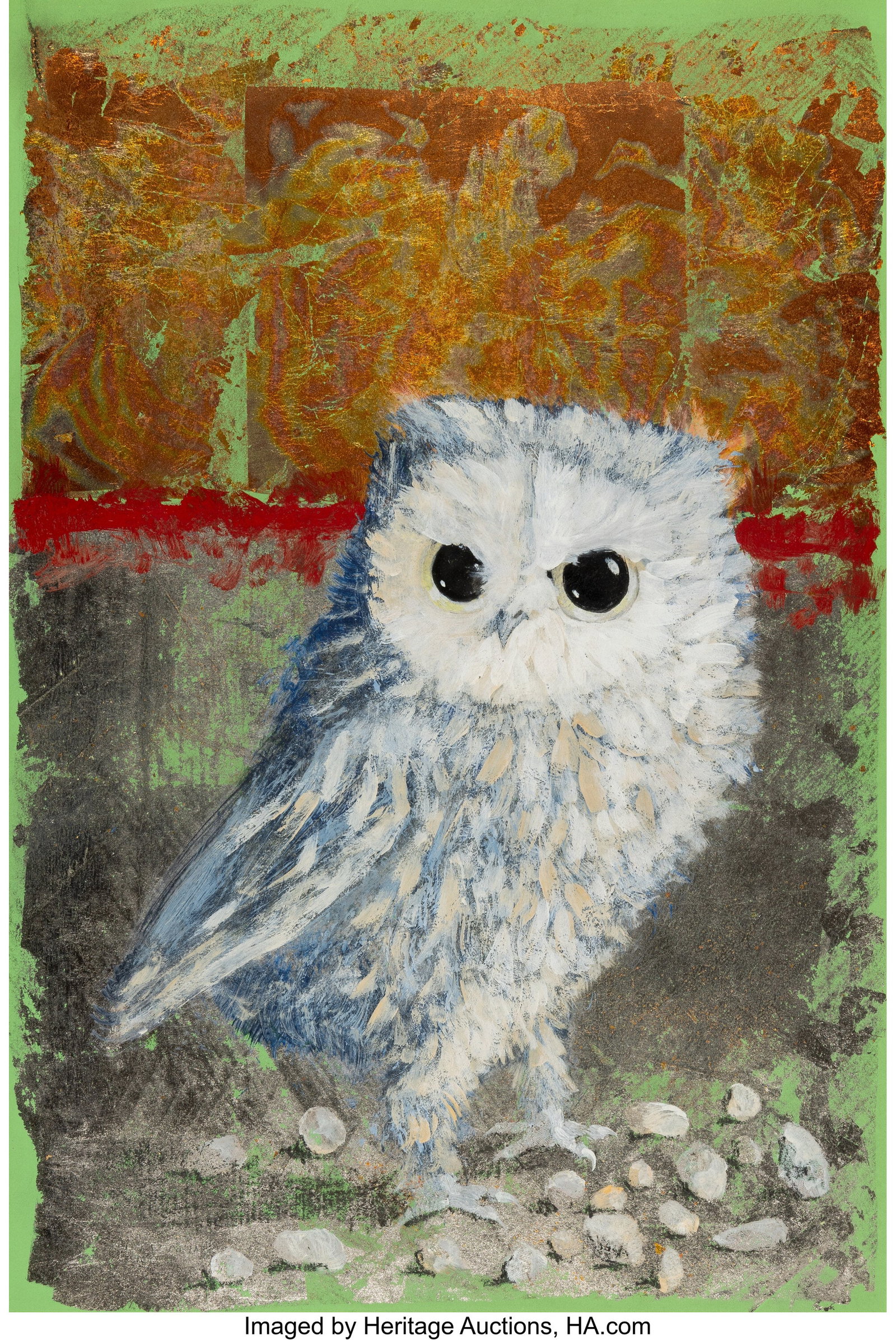 Kelly Fearing (American, 1918-2011) Little Owl w (1 of 3)