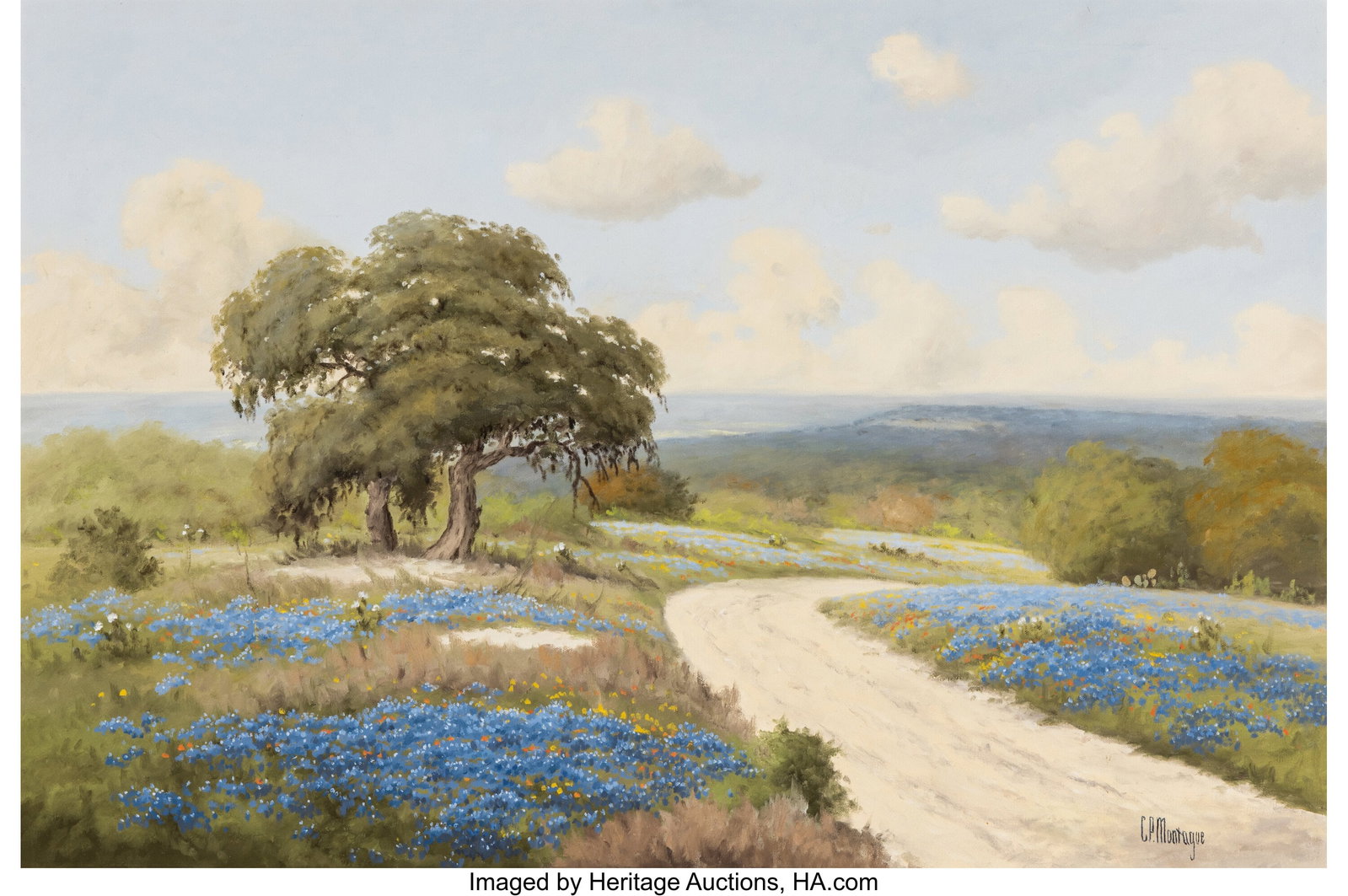 C.P. Montague (American, 1927-2010) Bluebonnets  (1 of 3)