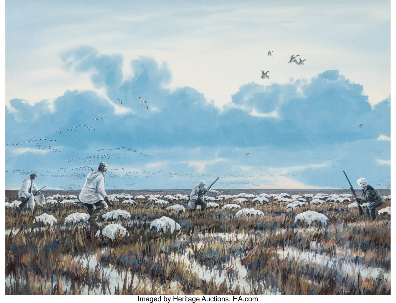 Herb Booth (American, b. 1942) Here They Come Wa (1 of 2)