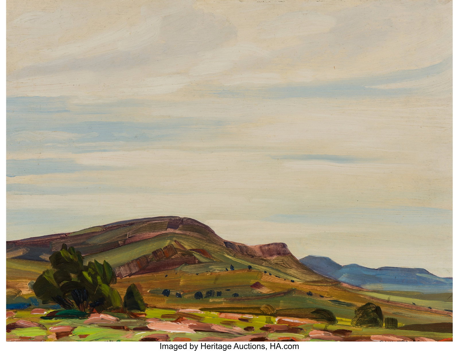 Olin Travis (American, 1888-1975) The Butte (Dav (1 of 3)