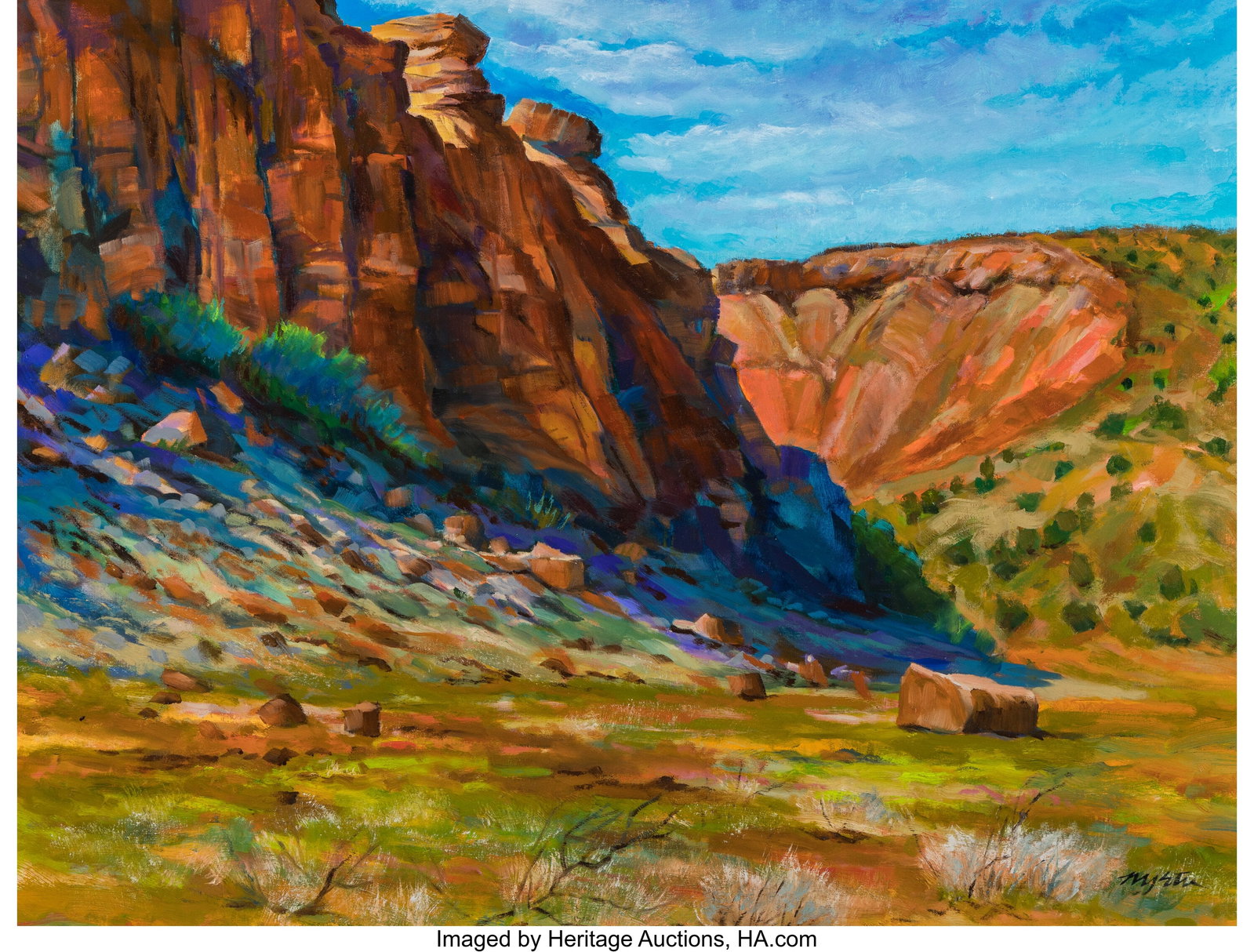 Michael Etie (American, b. 1948) Canyon Wall Oil (1 of 2)
