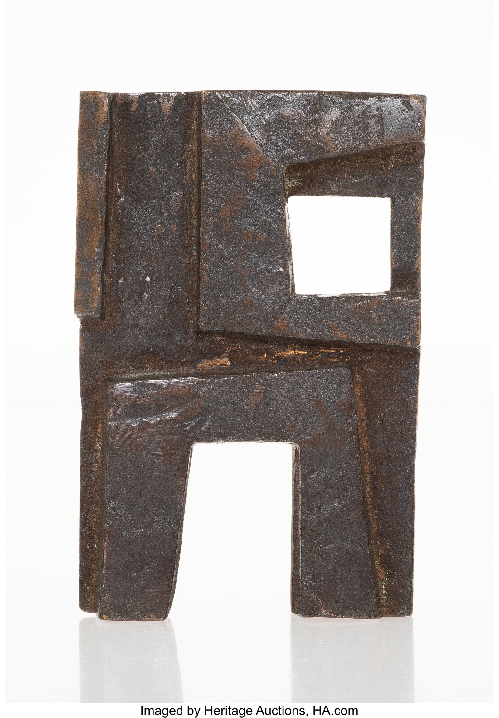 Robert Adams (1917-1984) Rectangular Bronze Form - 3
