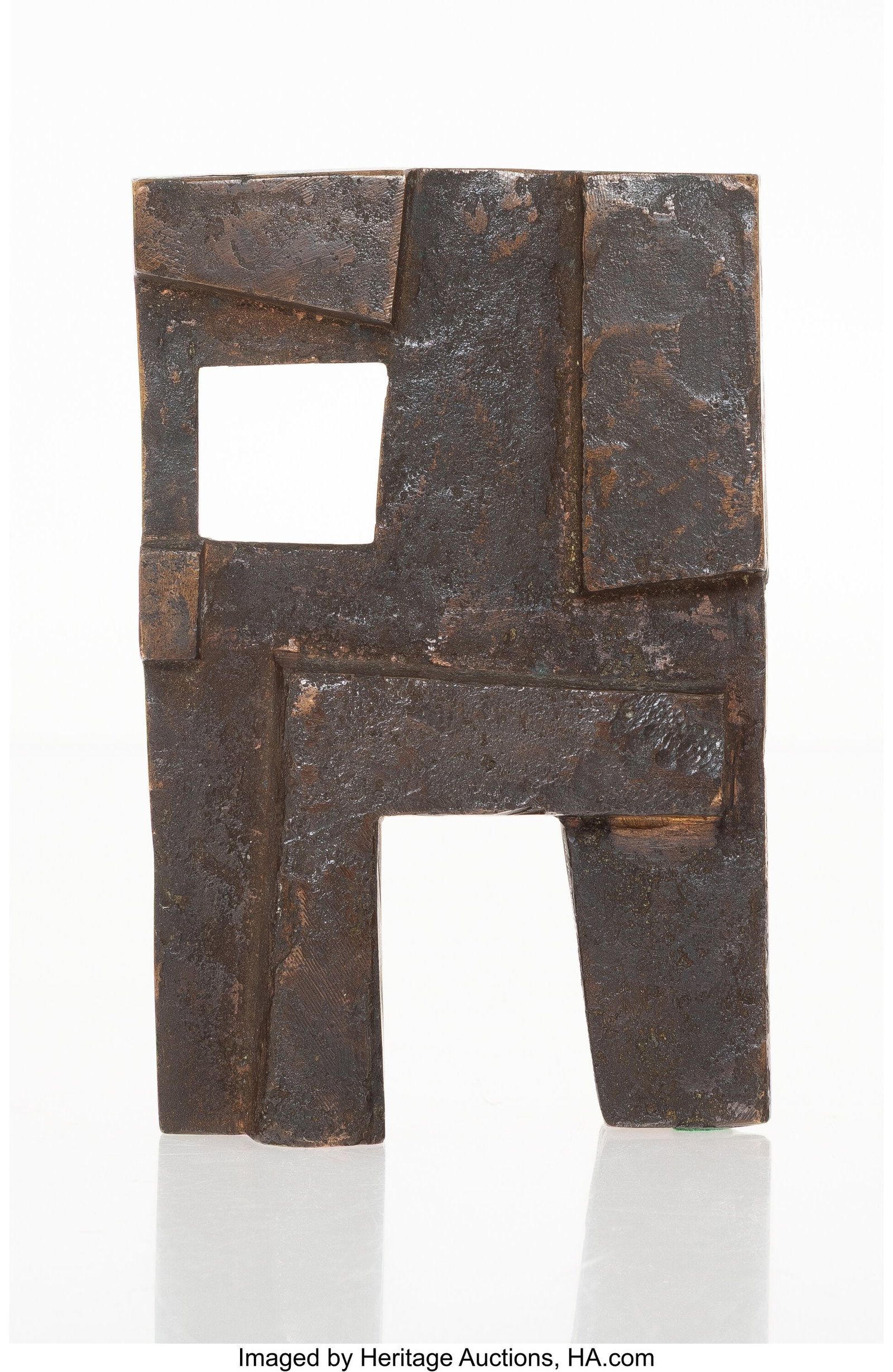 Robert Adams (1917-1984) Rectangular Bronze Form - 4