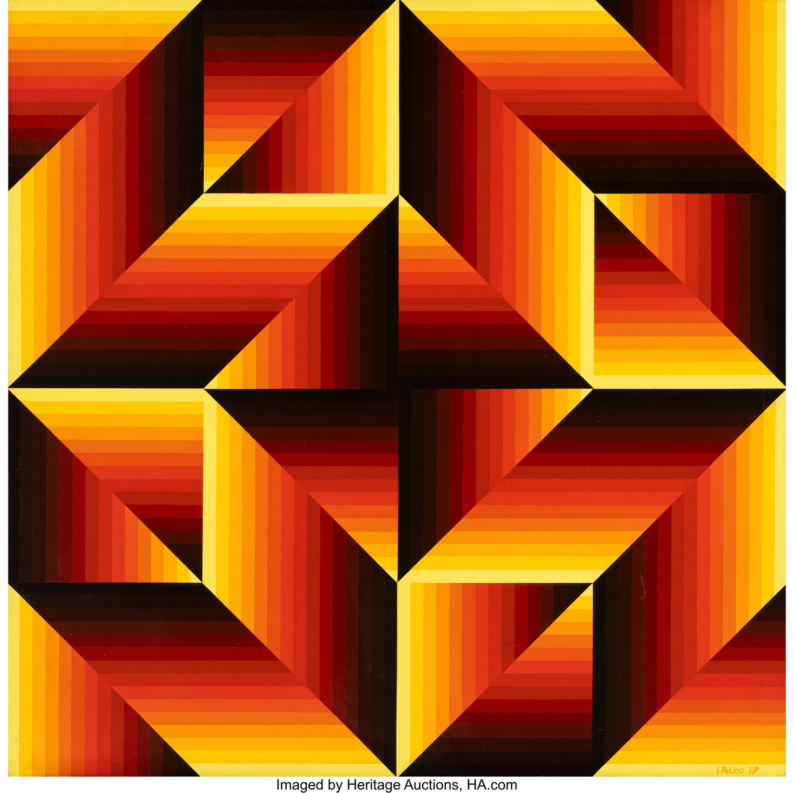 Jurgen Peters (b. 1936) Octagon VI, 1978 Acrylic (1 of 3)