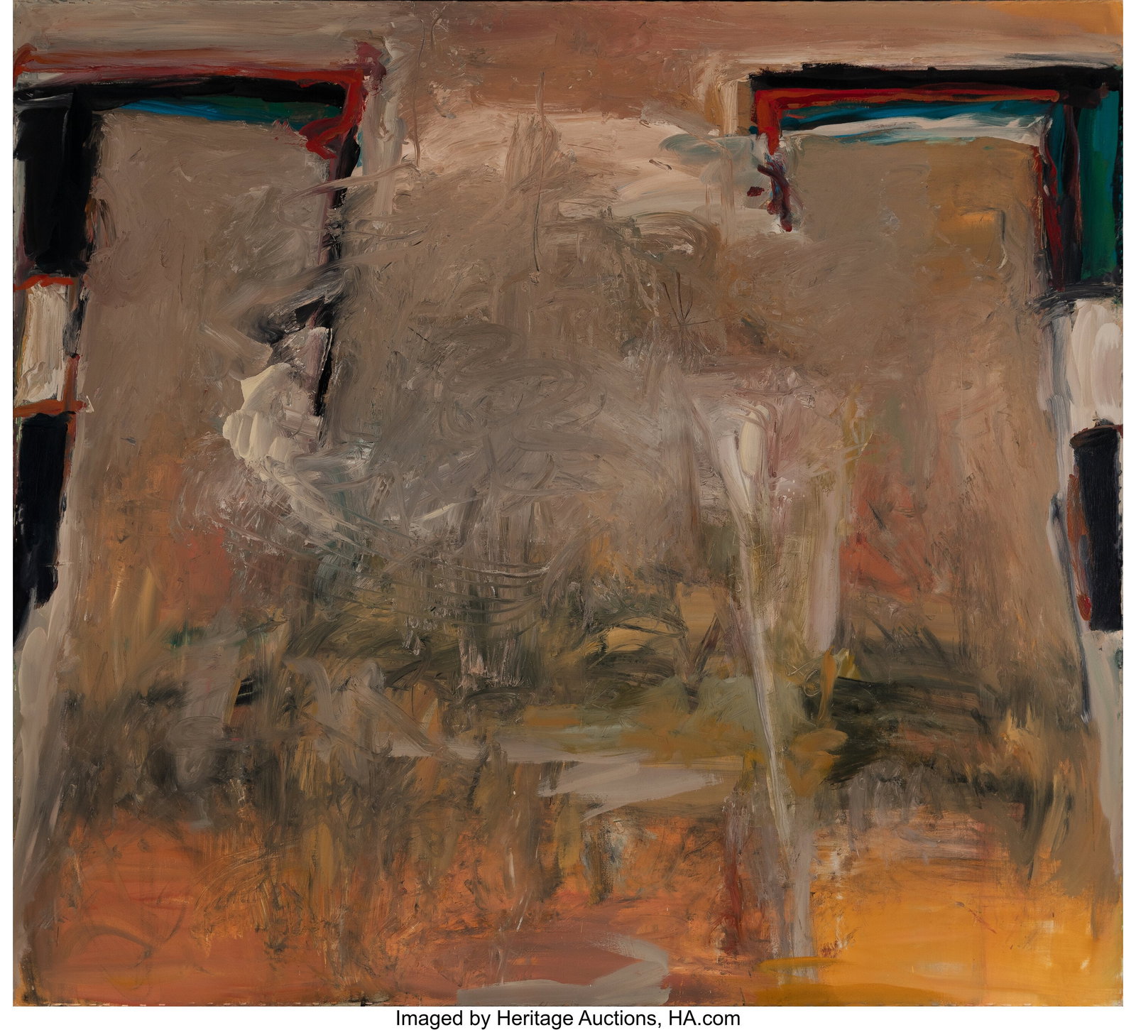 Tom Alan Lieber (b. 1949) Sierra, 1986 Oil on ca: Tom Alan Lieber (b. 1949) Sierra, 1986 Oil on canvas 72 x 80 inches (182.9 x 203.2 cm) Signed, dated, and titled on the reverse: Tom