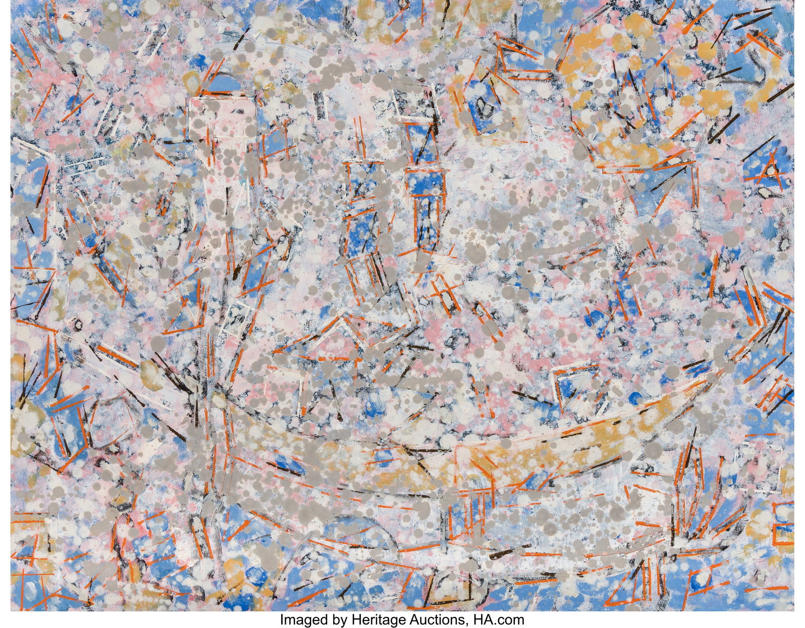 Lee Mullican (1919-1998) Creation of the World f: Lee Mullican (1919-1998) Creation of the World from Space in Mind, Series One, 1985-86 Oil on canvas 22 x 28 inches (55.9 x 71.1 cm) Signed,