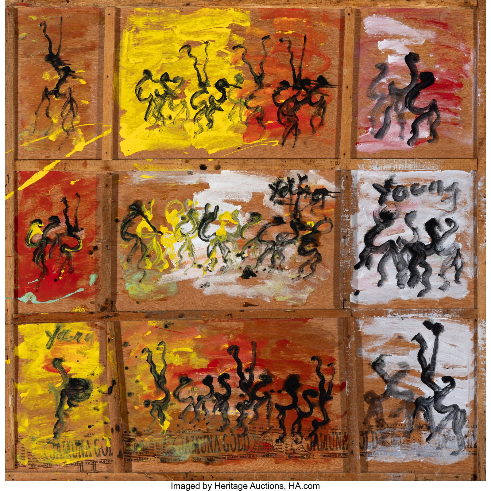 Purvis Young (1943-2010) Untitled Mixed media on (1 of 3)