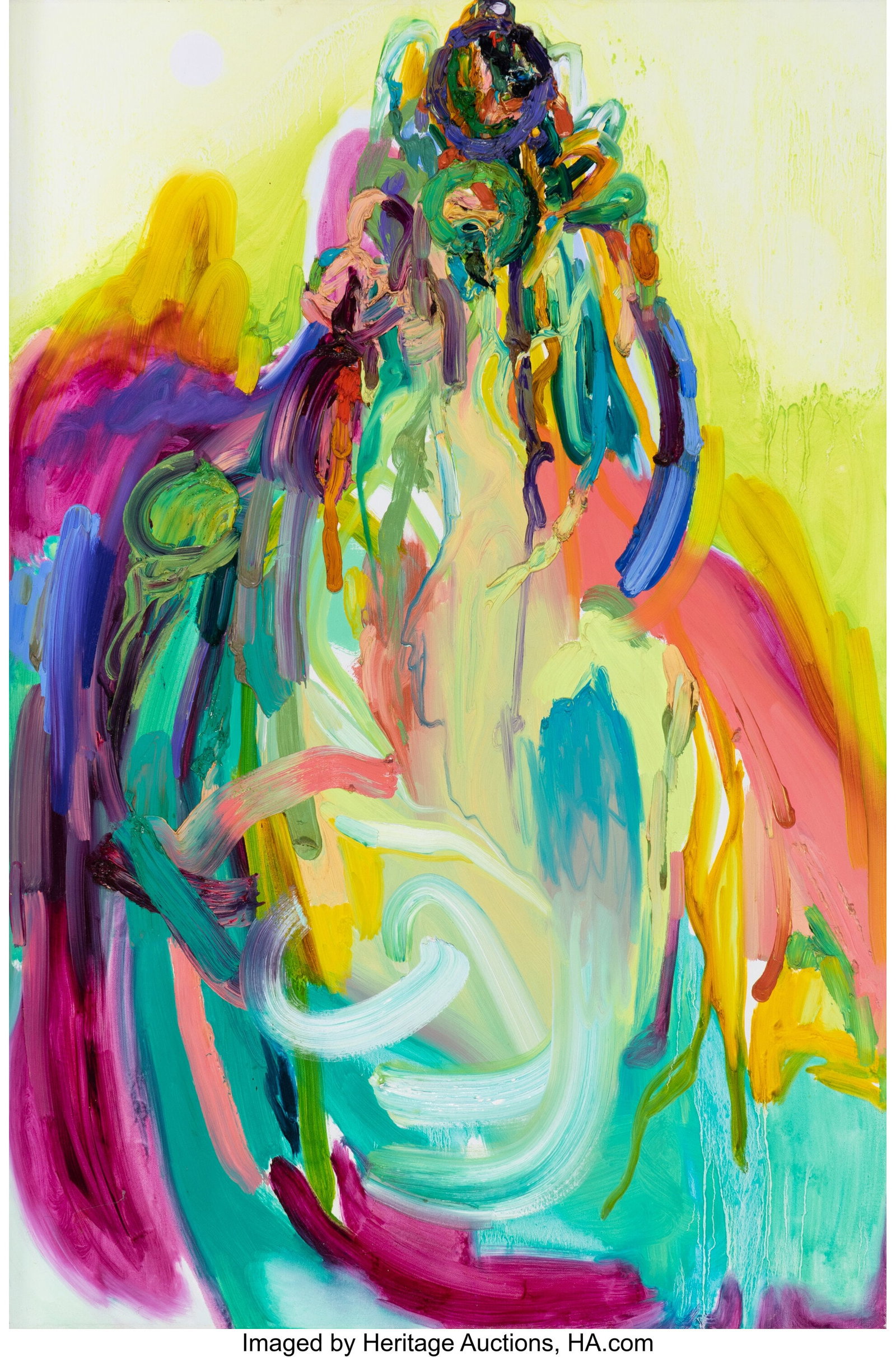 Erin Loree (b. 1988) The Pinnacle (Illusion of t: Erin Loree (b. 1988) The Pinnacle (Illusion of the high point), 2013 Oil on canvas 36 x 24 inches (91.4 x 61.0 cm) Signed, titled,