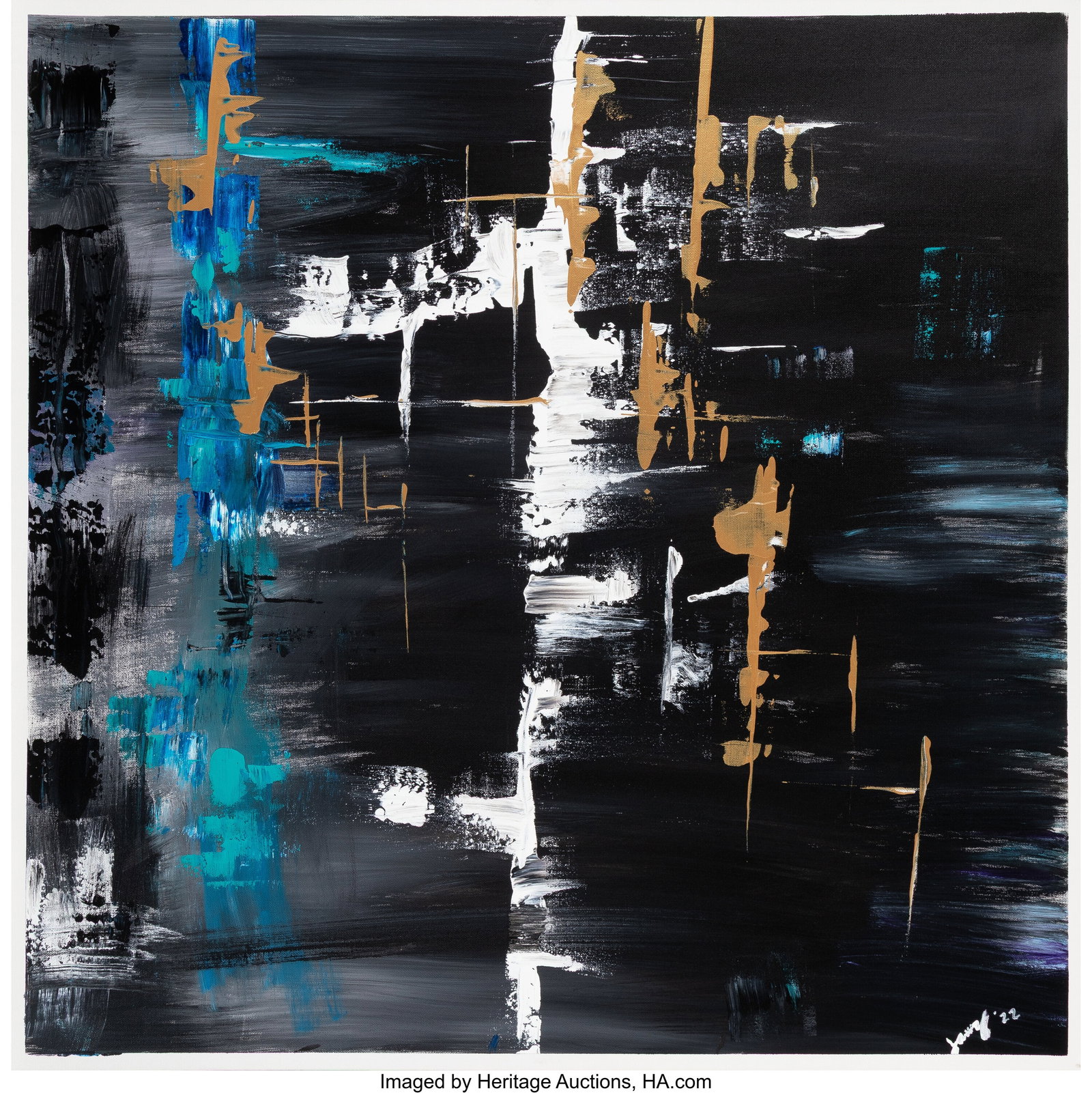 Janz (20th Century) Untitled, 2022 Oil on canvas: Janz (20th Century) Untitled, 2022 Oil on canvas 36 x 36 inches (91.4 x 91.4 cm) Signed and dated lower right: Janz '22 PROVENANCE: Private collecti