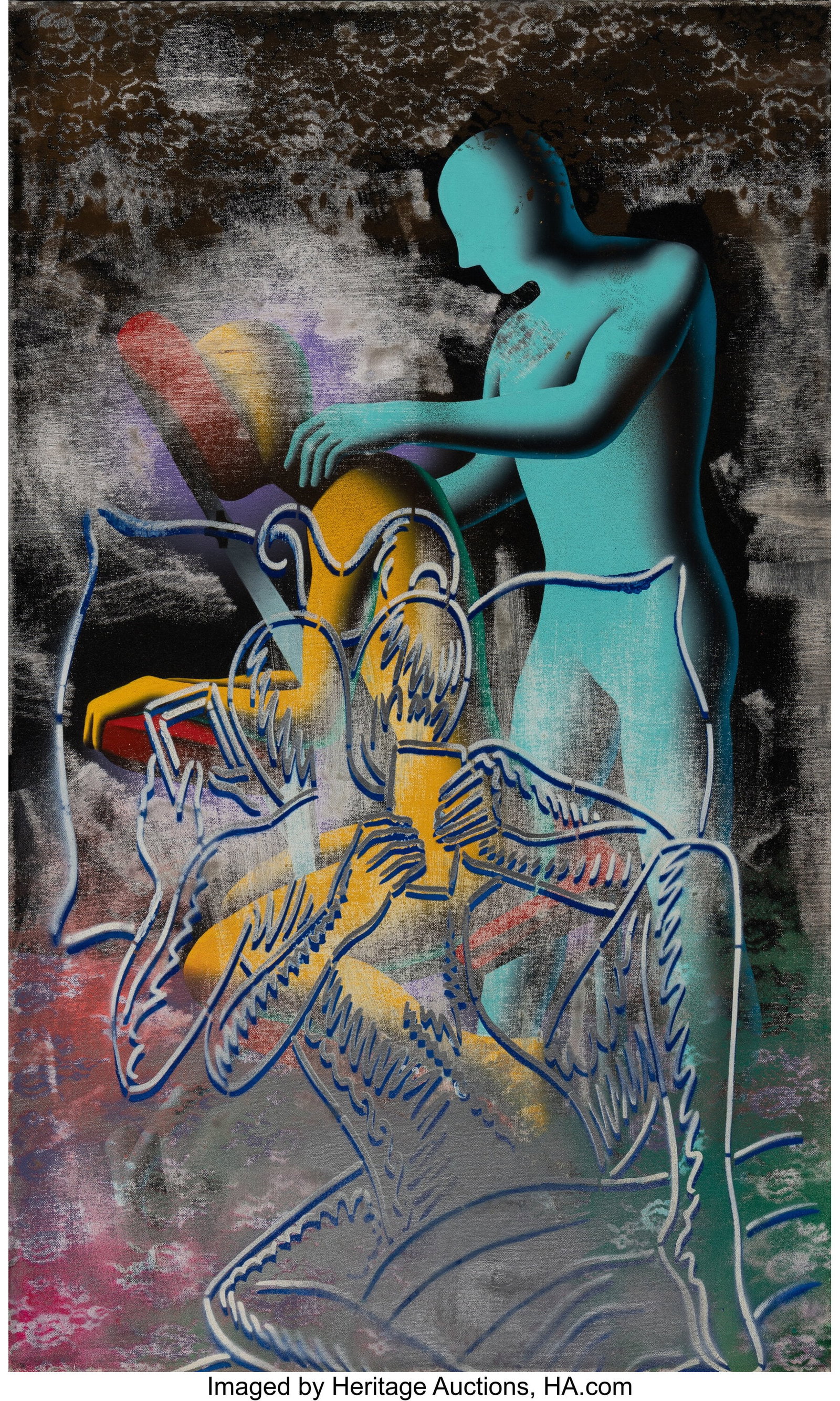Mark Kostabi (b. 1960) Alone together, 2006 Mixe (1 of 2)