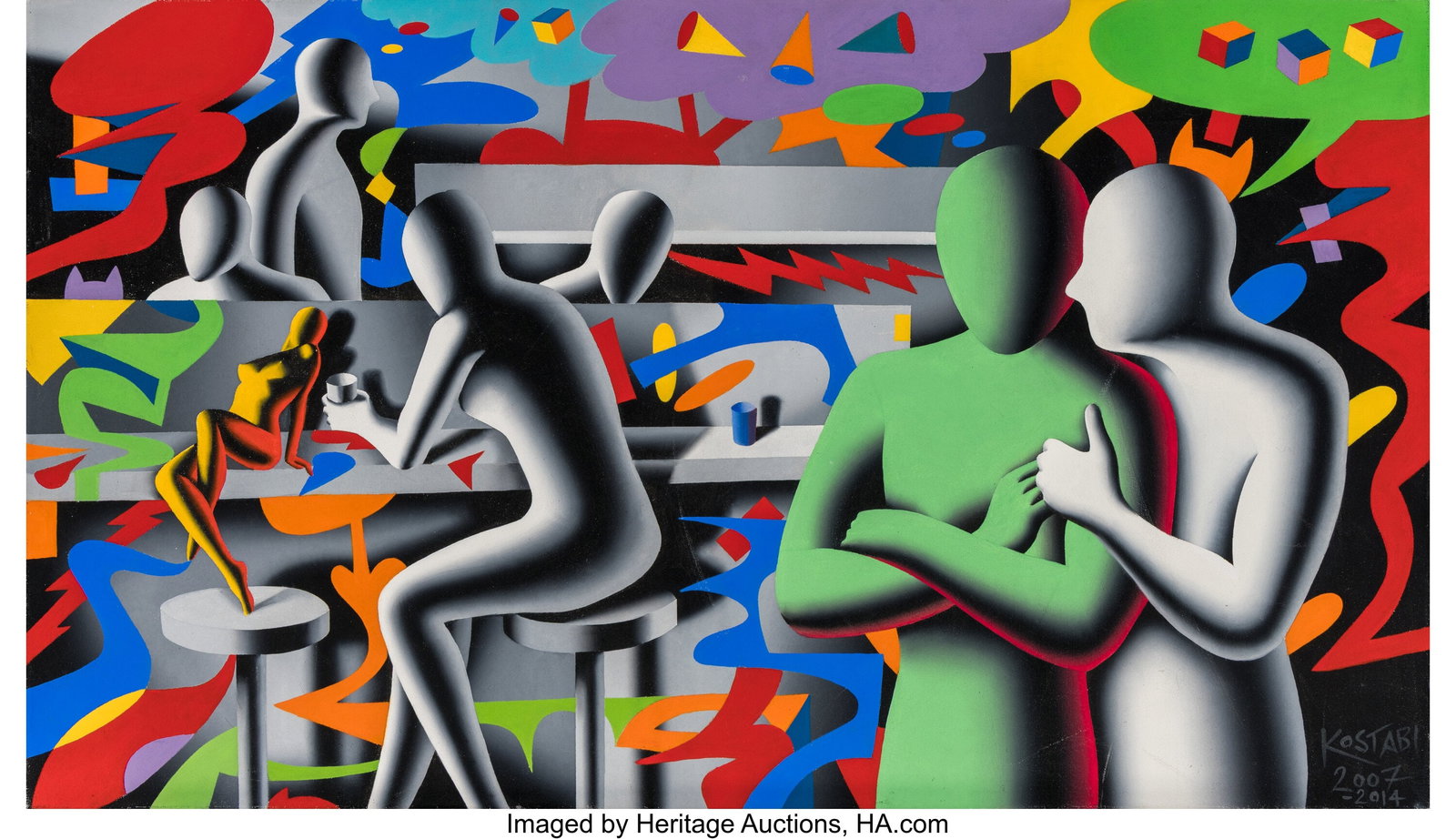 Mark Kostabi (b. 1960) Wandering Eye, 2007-2014  (1 of 3)