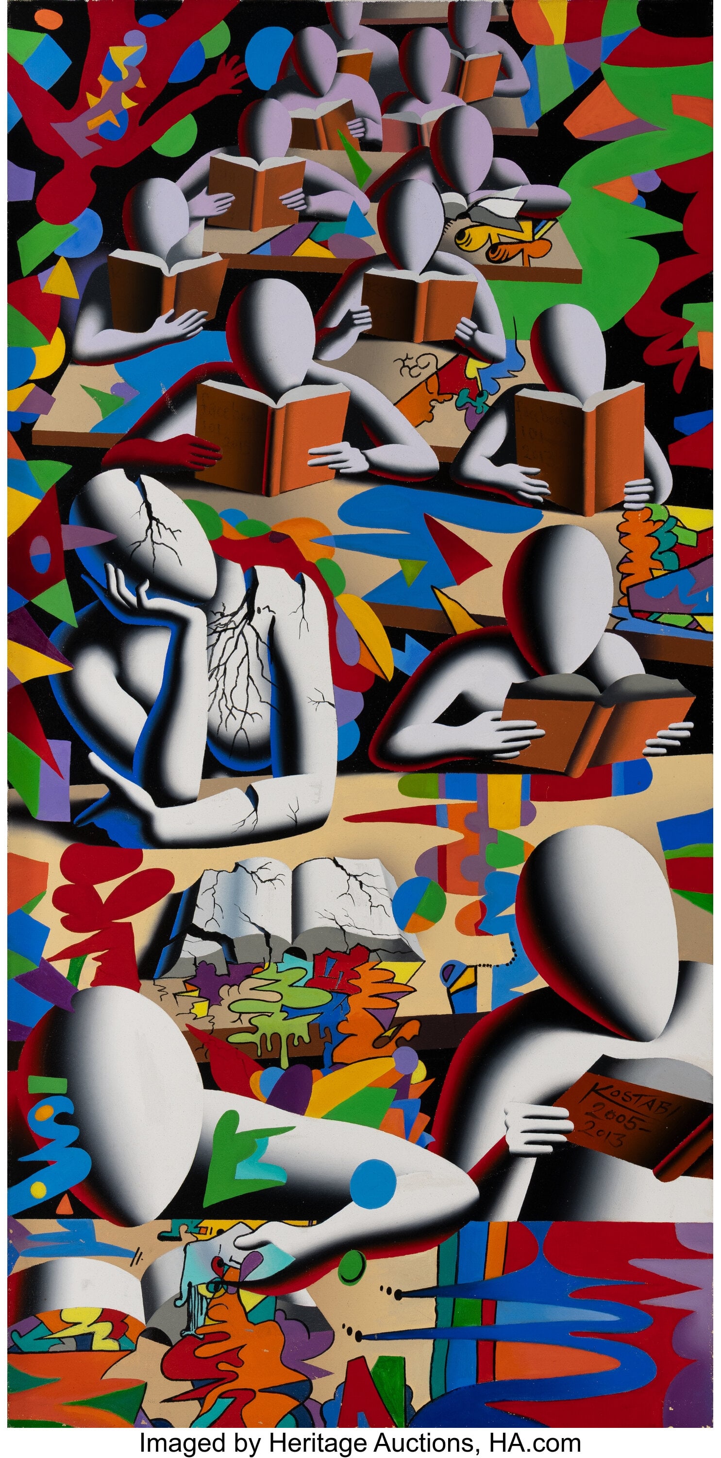 Mark Kostabi (b. 1960) Withering Muse, 2005-2014 (1 of 2)