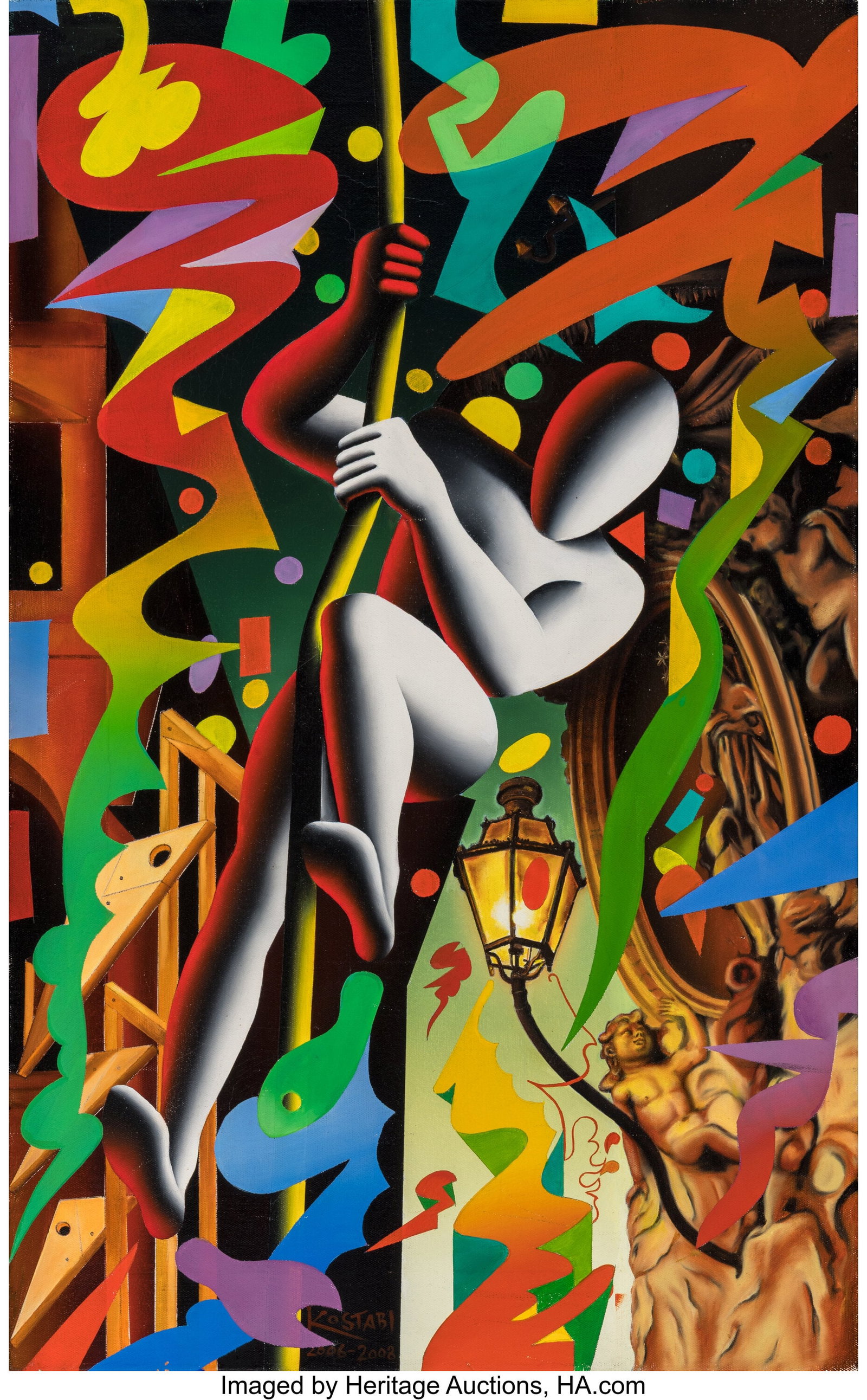 Mark Kostabi (b. 1960) Escapism, 2006-2014 Oil o (1 of 3)