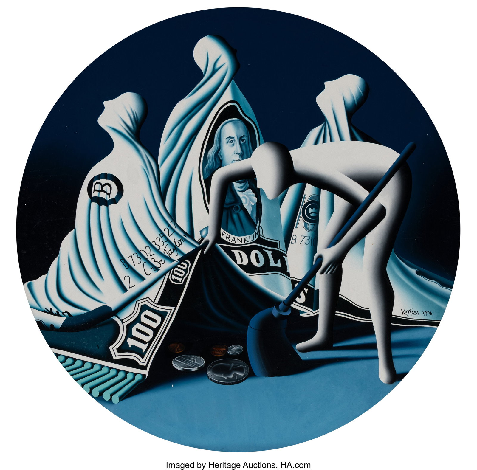 Mark Kostabi (b. 1960) Secrets of the Psyche (Ci (1 of 2)
