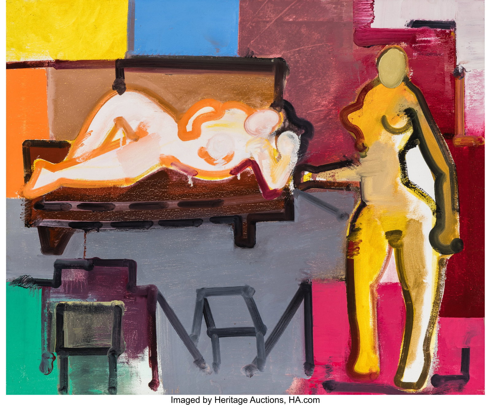George Lloyd (20th Century) Two Figure Models, 1: George Lloyd (20th Century) Two Figure Models, 1972 Oil on canvas 28 x 34 inches (71.1 x 86.4 cm) PROVENANCE: Acme Fine Art and Design, Boston;