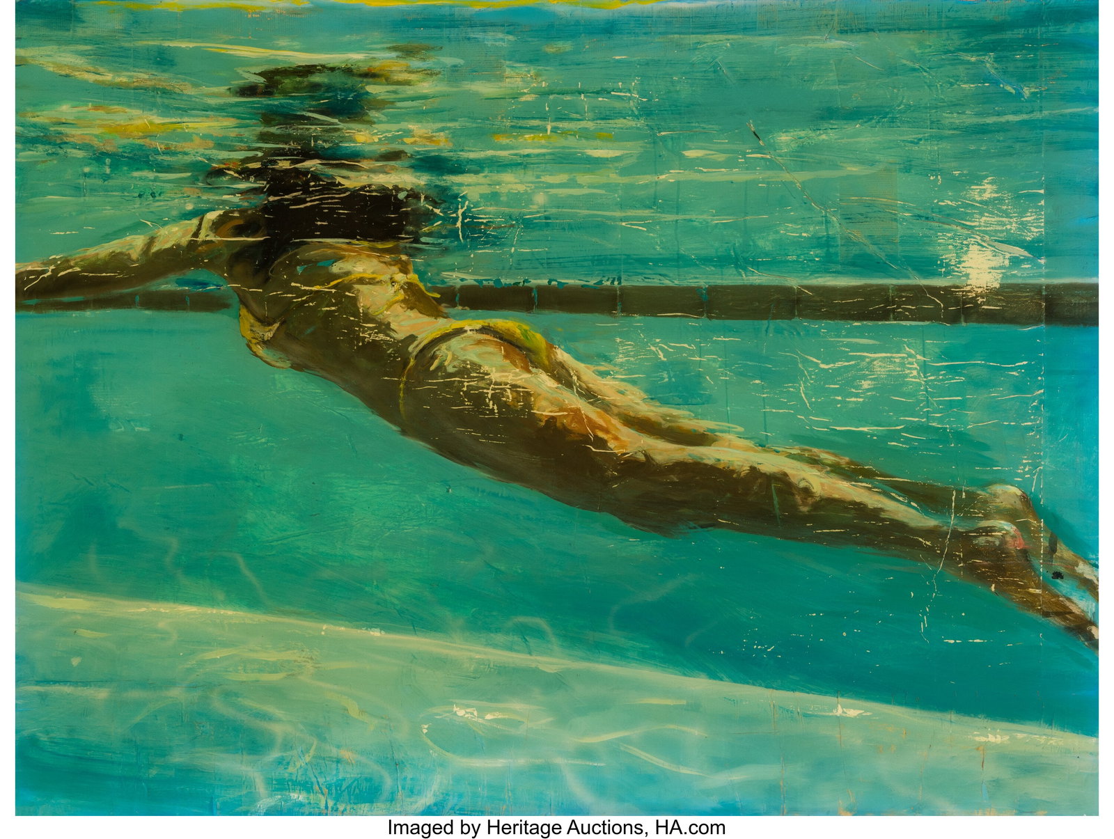 Greg Miller (b. 1951) Stinson, 2009 Acrylic, col: Greg Miller (b. 1951) Stinson, 2009 Acrylic, collage, and resin on canvas 54 x 72 inches (137.2 x 182.9 cm) Signed, titled, dated