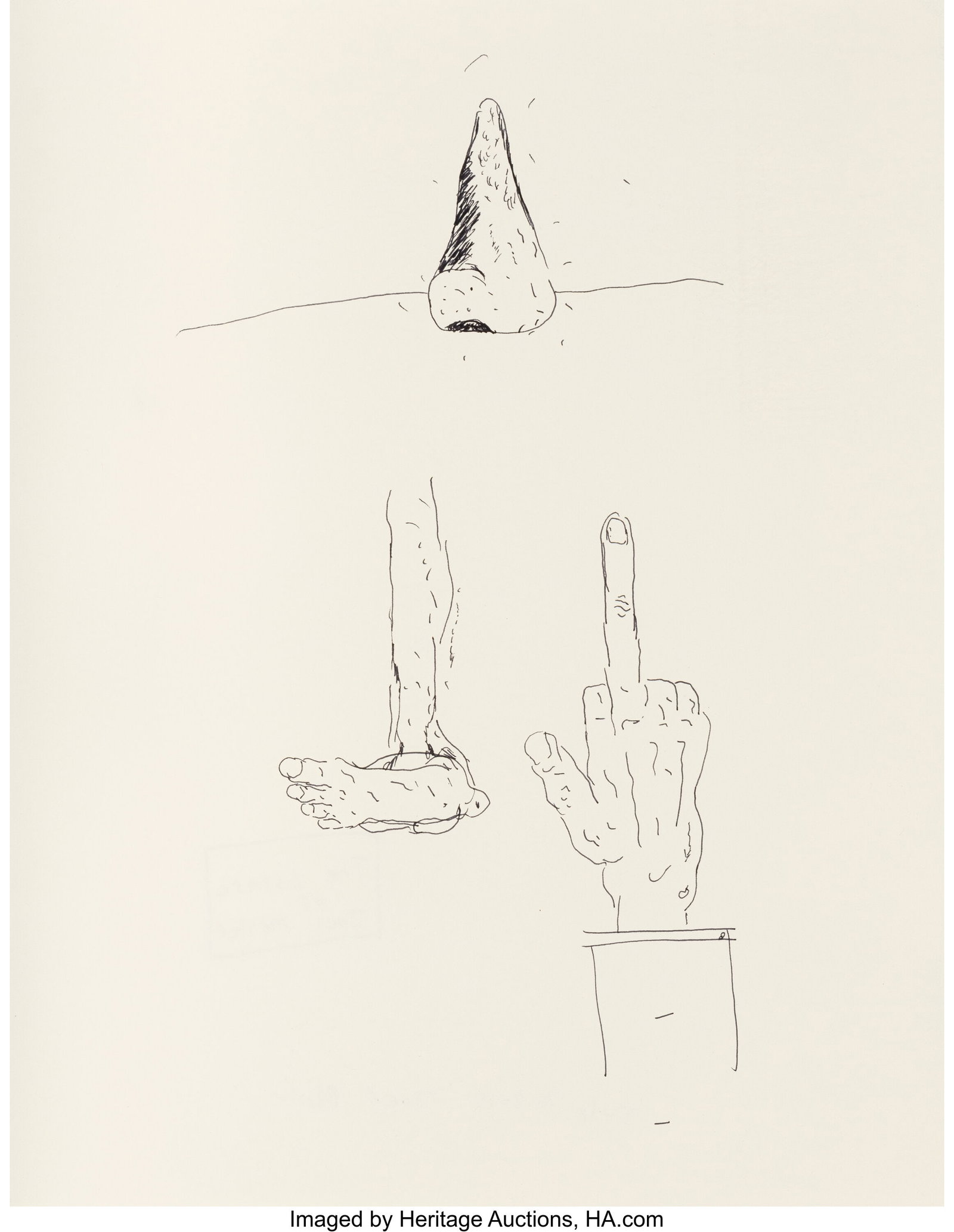 Joel Mesler (b. 1974) Untitled, 2016 Ink on pape (1 of 2)