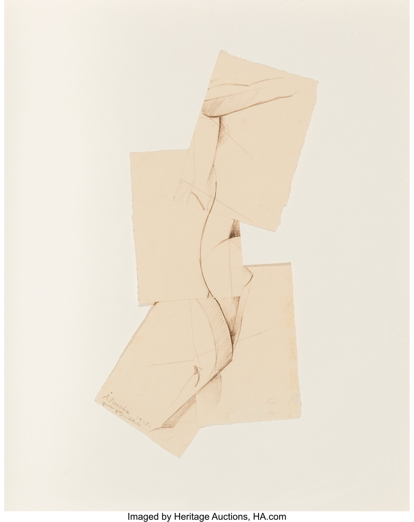 Hans Breder (1935-2017) Recycled Popova, 1915 fr (1 of 3)