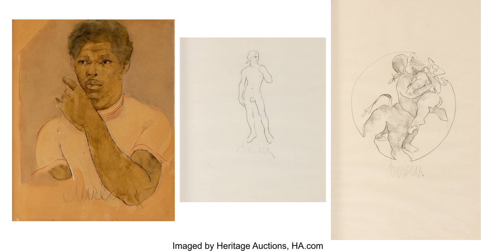 George Dureau (1930-2014) Untitled Figure drawin (1 of 7)