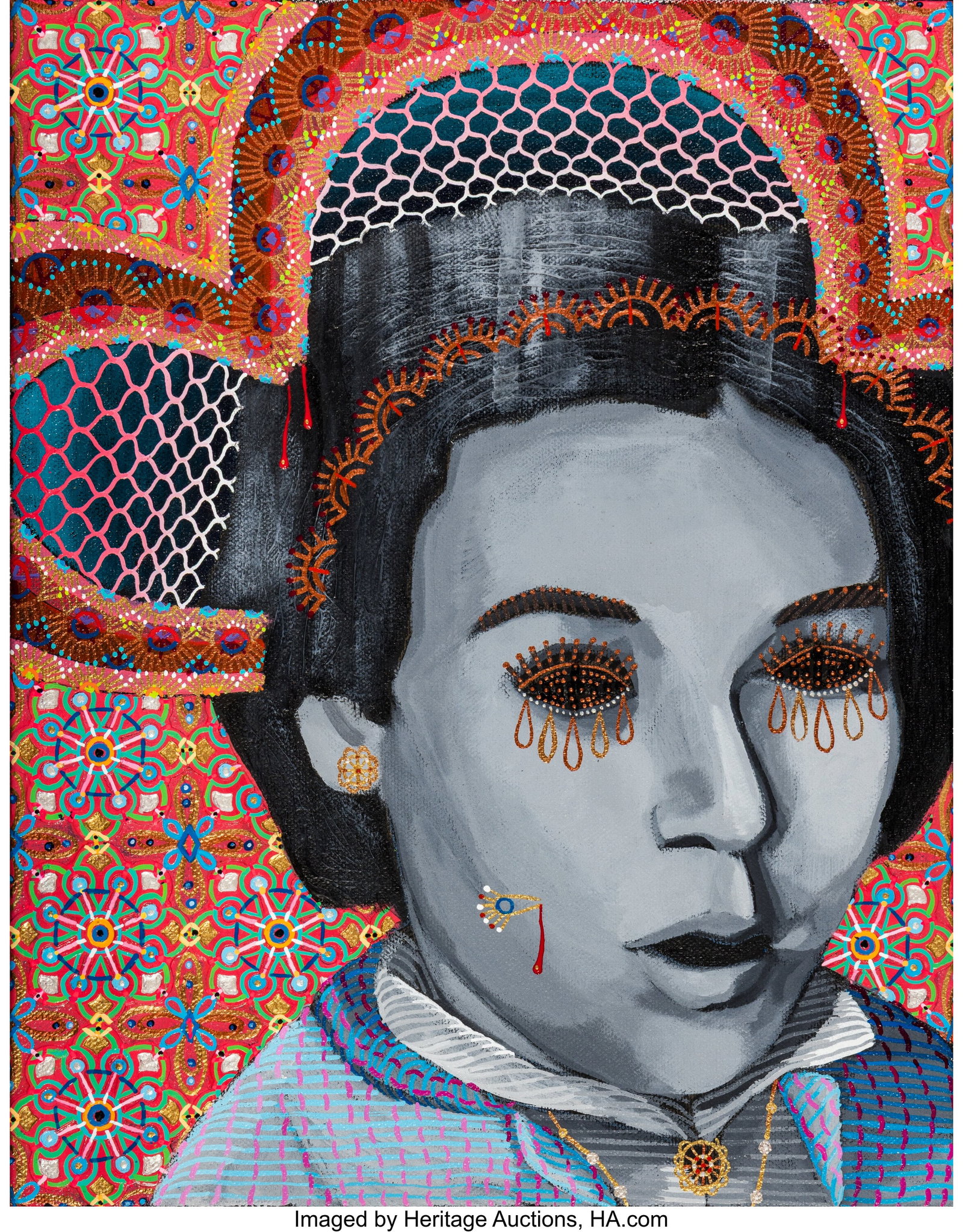 Asad Faulwell (b. 1962) Untitled, 2015 Acrylic,  (1 of 3)