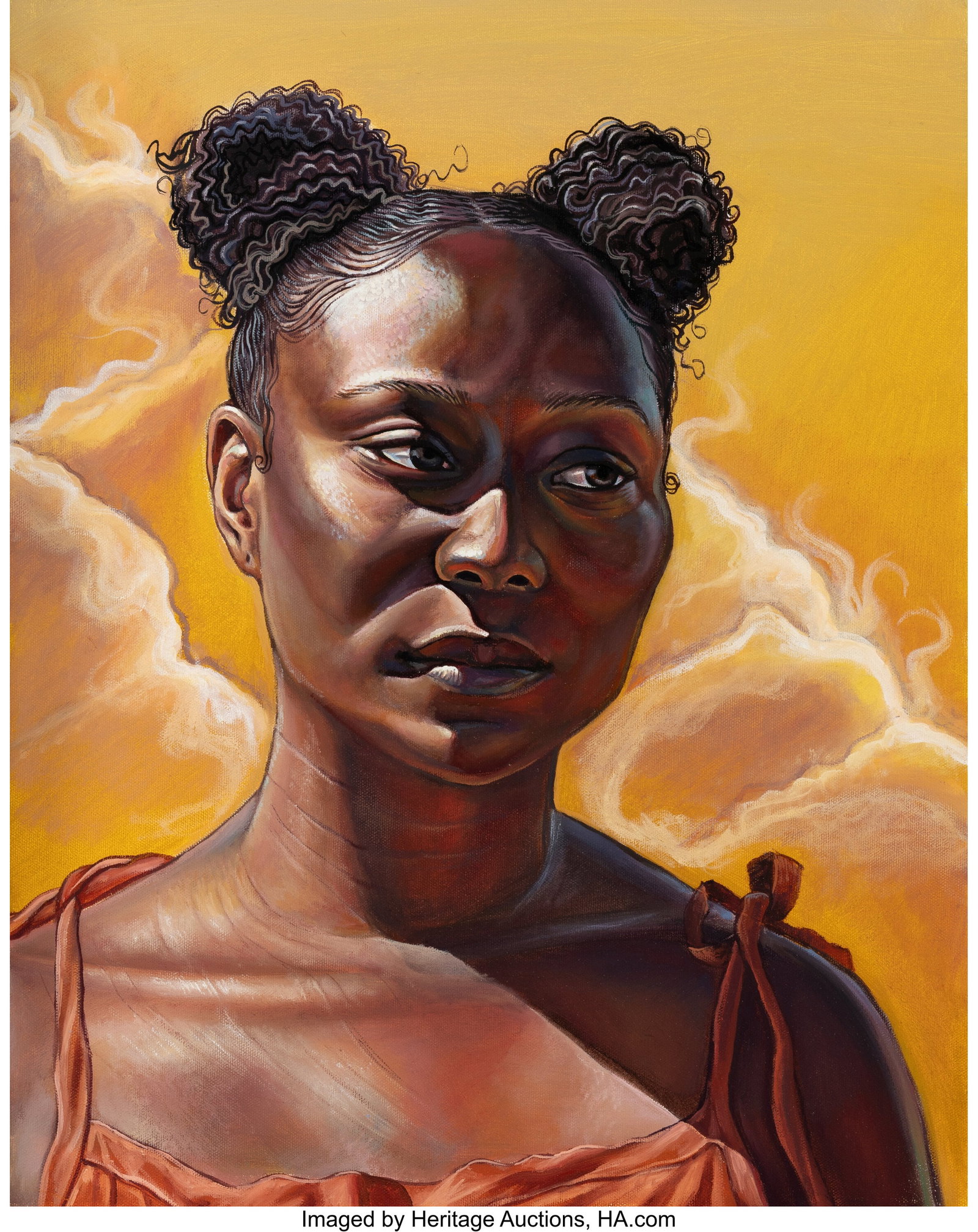 Lanise Howard (b. 1983) Glimmer, 2022 Oil on can (1 of 2)