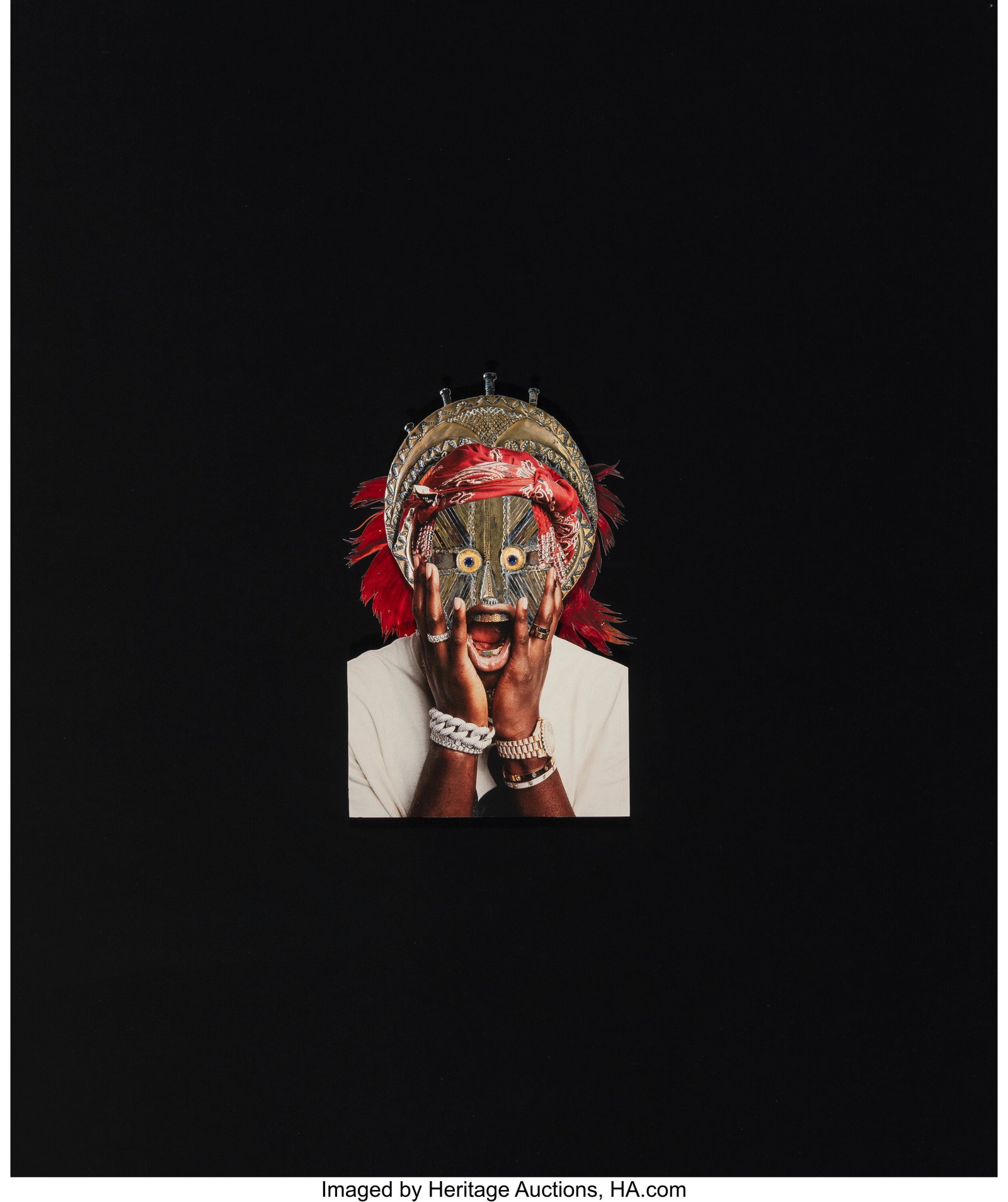 Rashaad Newsome (b. 1979) False Evidence Appeari: Rashaad Newsome (b. 1979) False Evidence Appearing Real, 2017 Collage on paper 34 x 28 inches (86.4 x 71.1 cm) (sheet) PROVENANCE: Privat