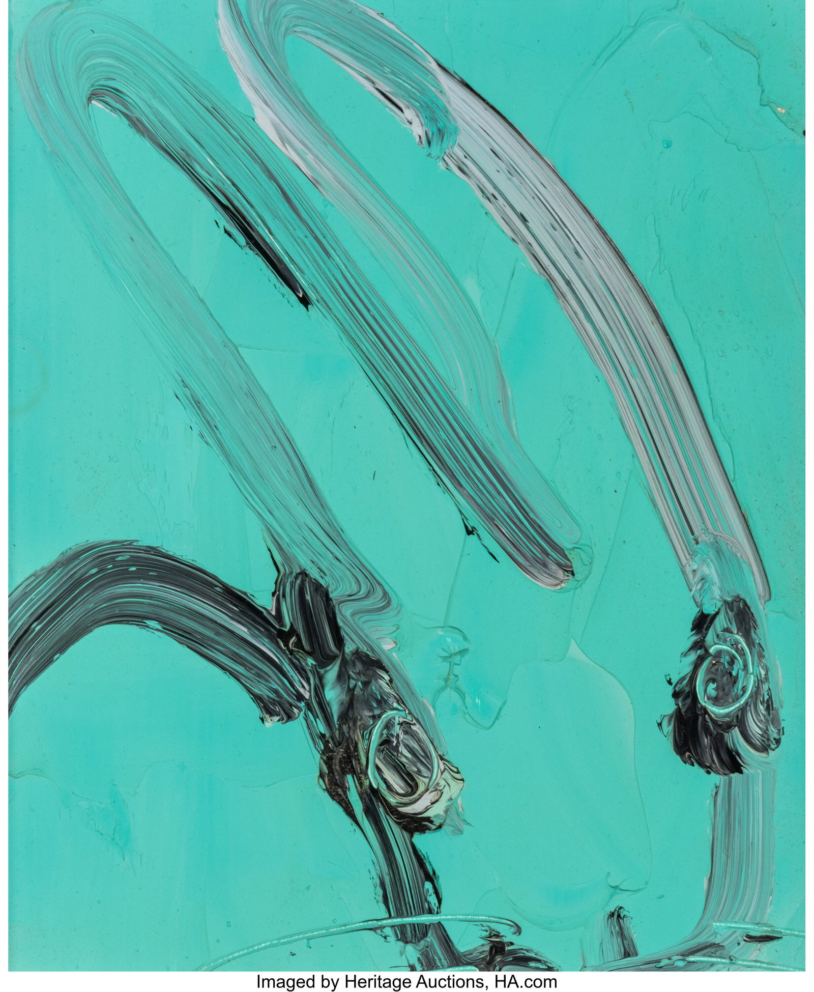 Hunt Slonem (b. 1951) Untitled (Tiffany Blue), 2 (1 of 3)