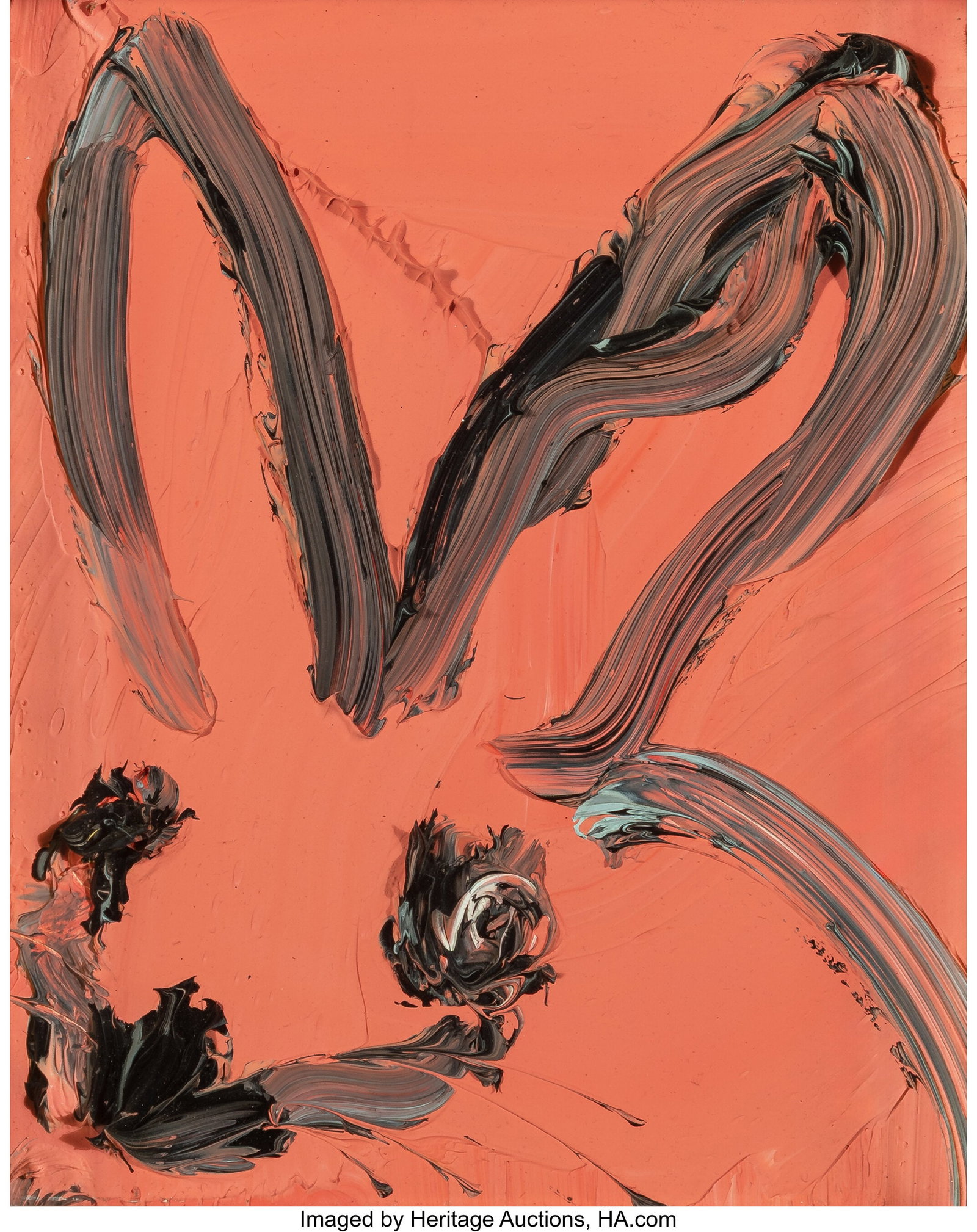 Hunt Slonem (b. 1951) Joy, 2016 Oil and diamond  (1 of 3)