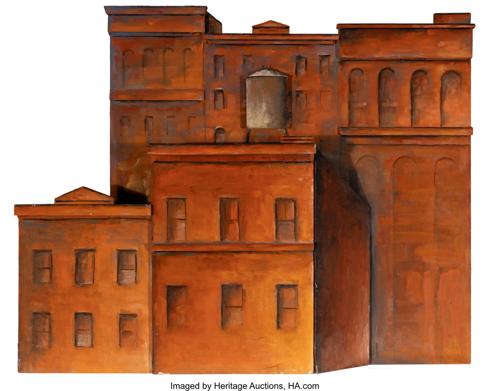 Lidya Buzio (1948-2014) Brown Building with Wate (1 of 4)