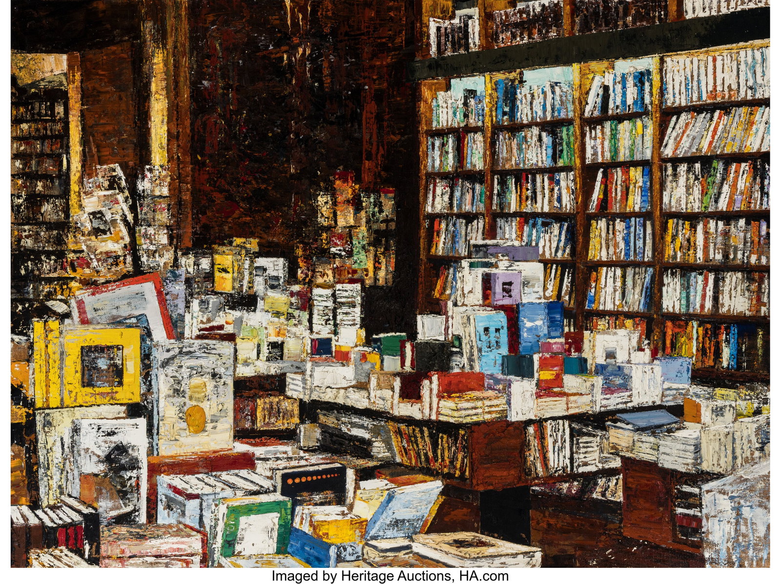 Massimo Giannoni (b. 1954) Interno di Libreria,  (1 of 3)