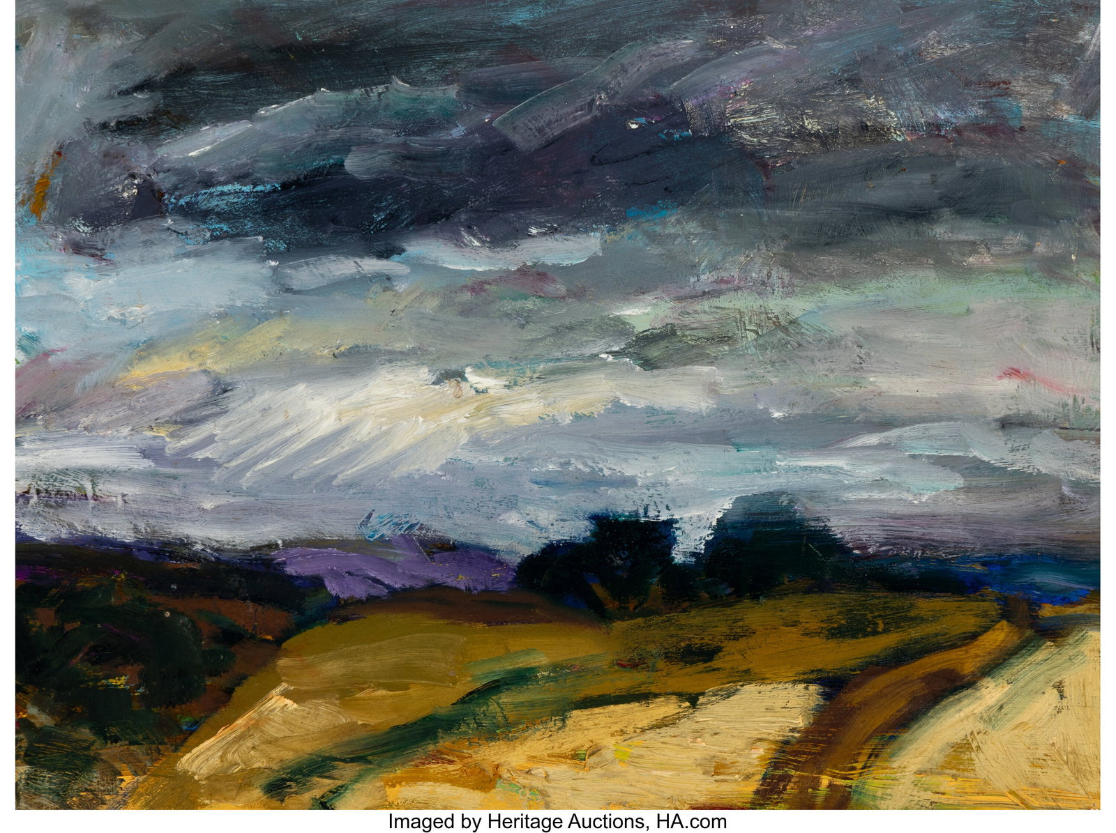 Terry St. John (b. 1934) Mt. Diablo, Stormy Day&co (1 of 2)