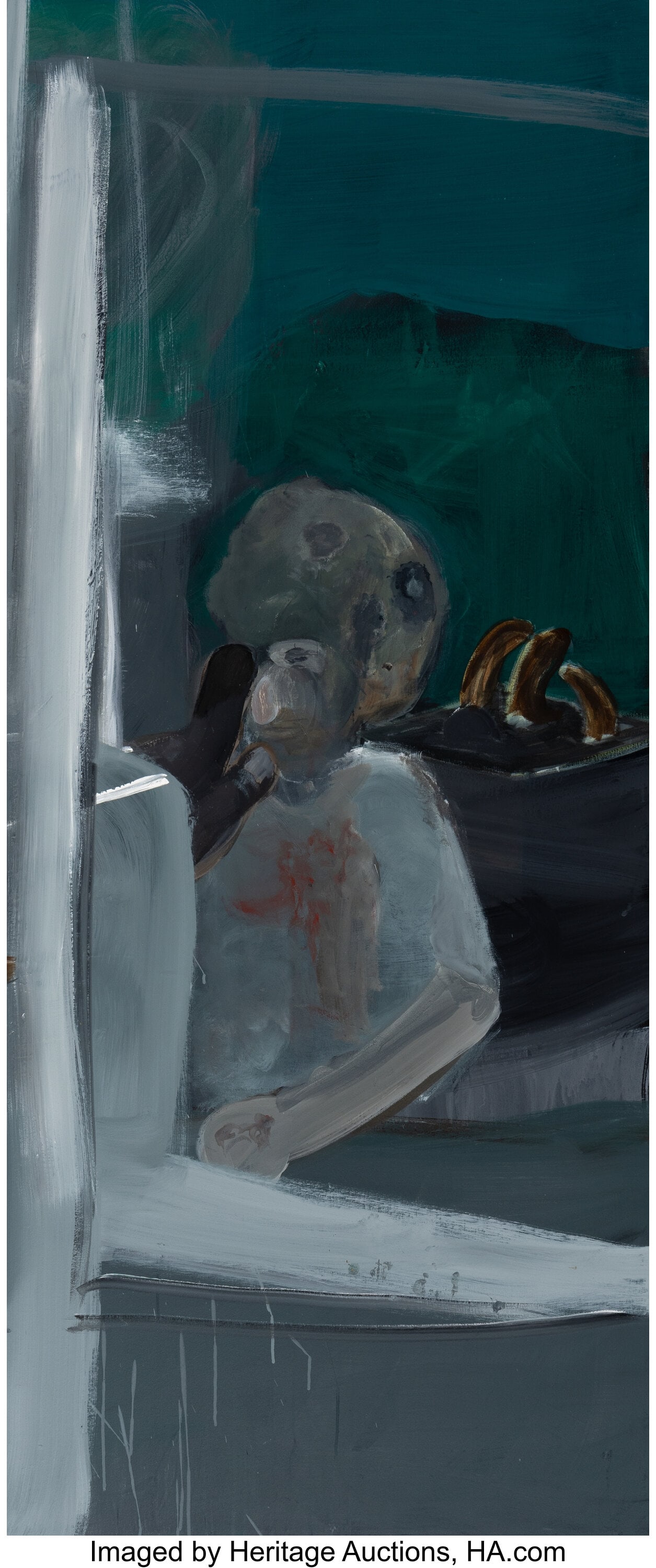 Avner Ben-Gal (b. 1966) Phone Booth Acrylic on c (1 of 2)