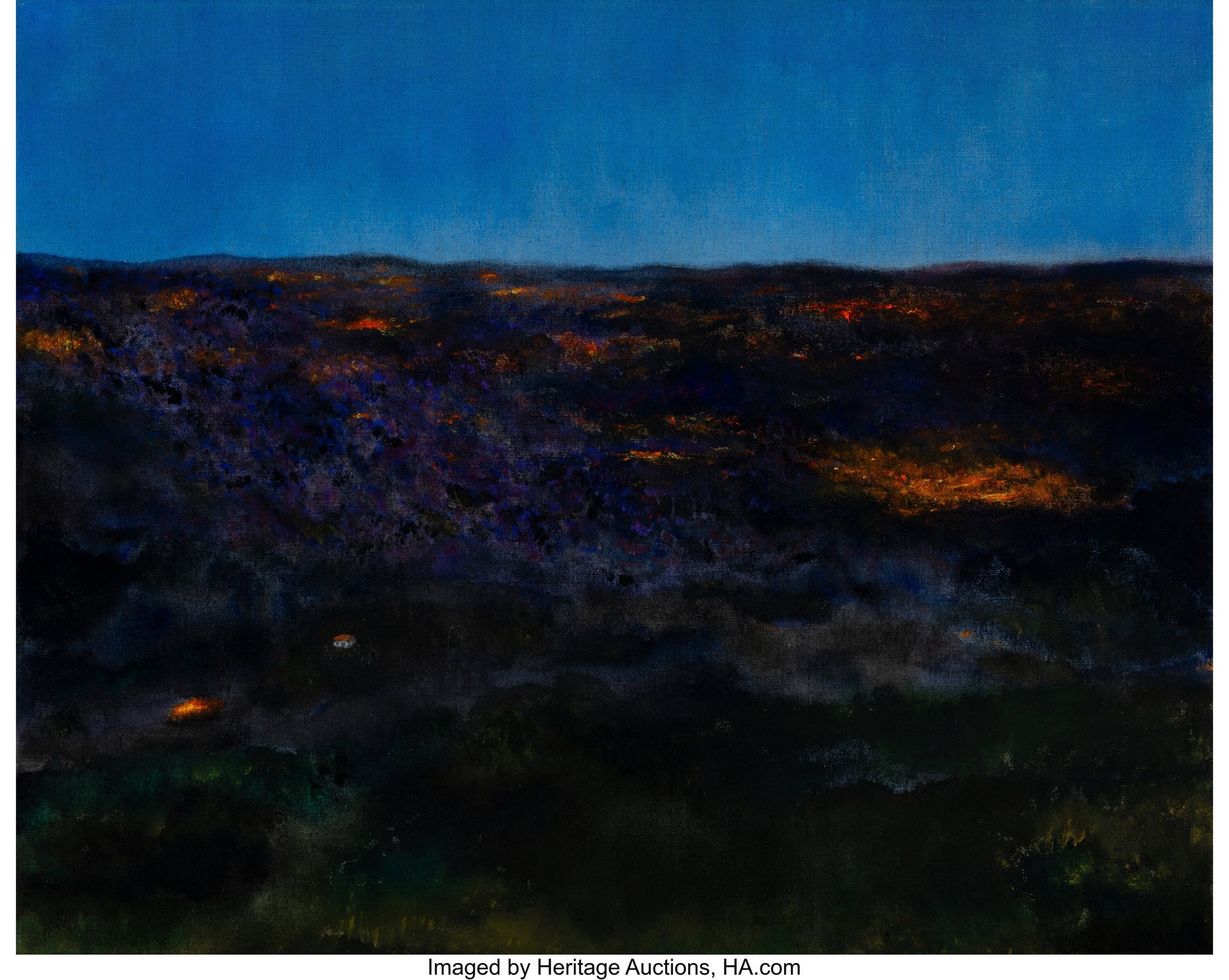 Kasper Sonne (b. 1974) Burn It All Down (study),: Kasper Sonne (b. 1974) Burn It All Down (study), 2022 Oil on linen 16 x 19-3/4 inches (40.6 x 50.2 cm) Signed, dated, titled