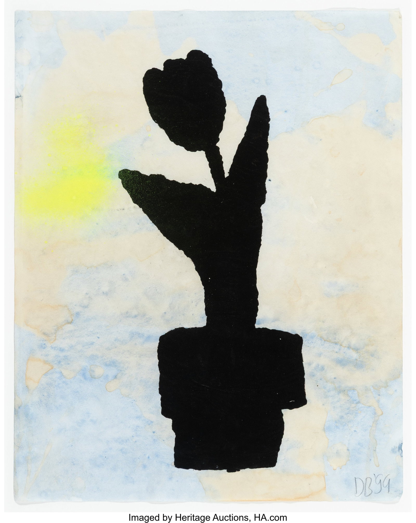 Donald Baechler (b. 1956) Tulip, 1999 Gouache, t (1 of 3)