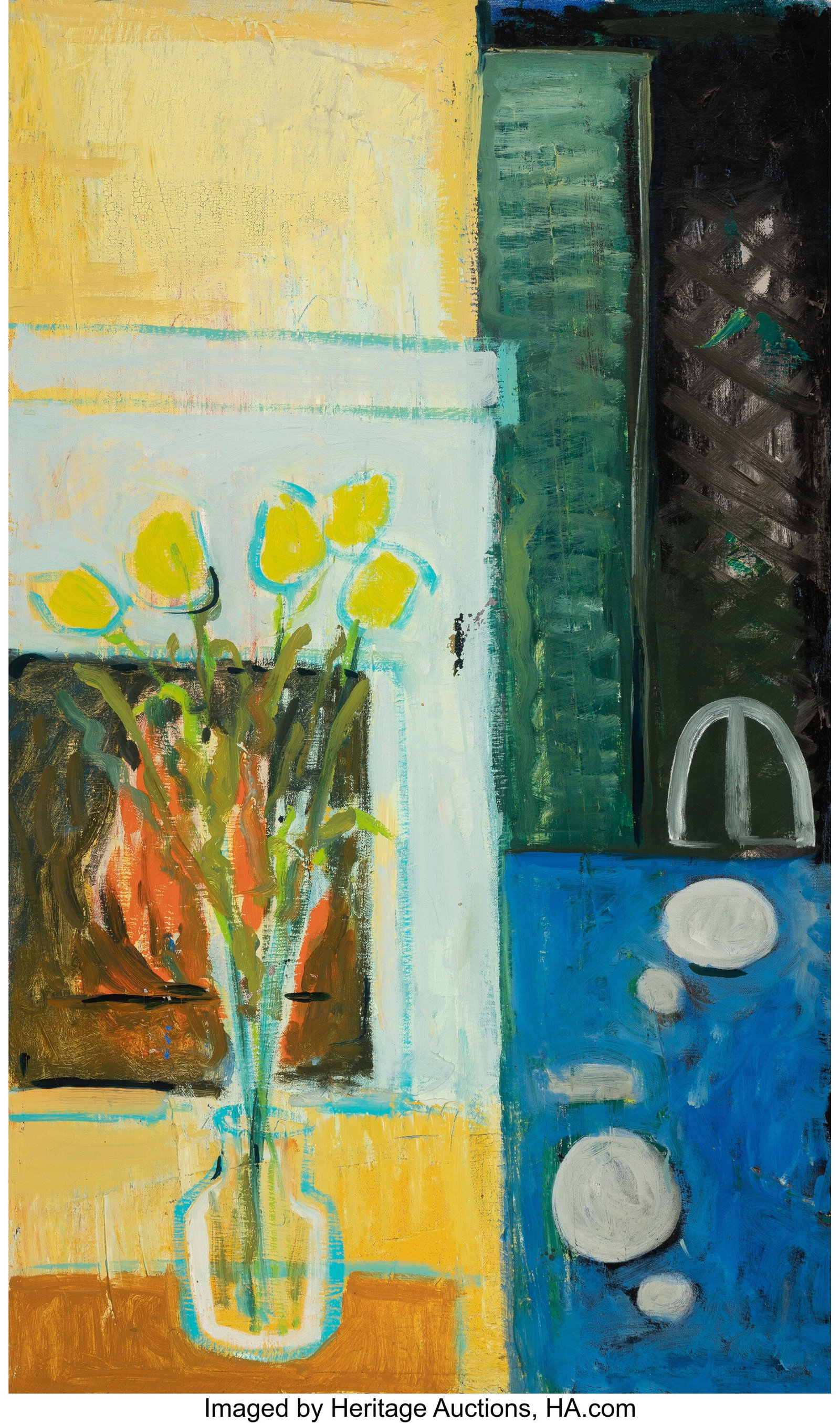 Jane Freeman (b. 1953) Fire and Flowers, 1987 Oi (1 of 3)