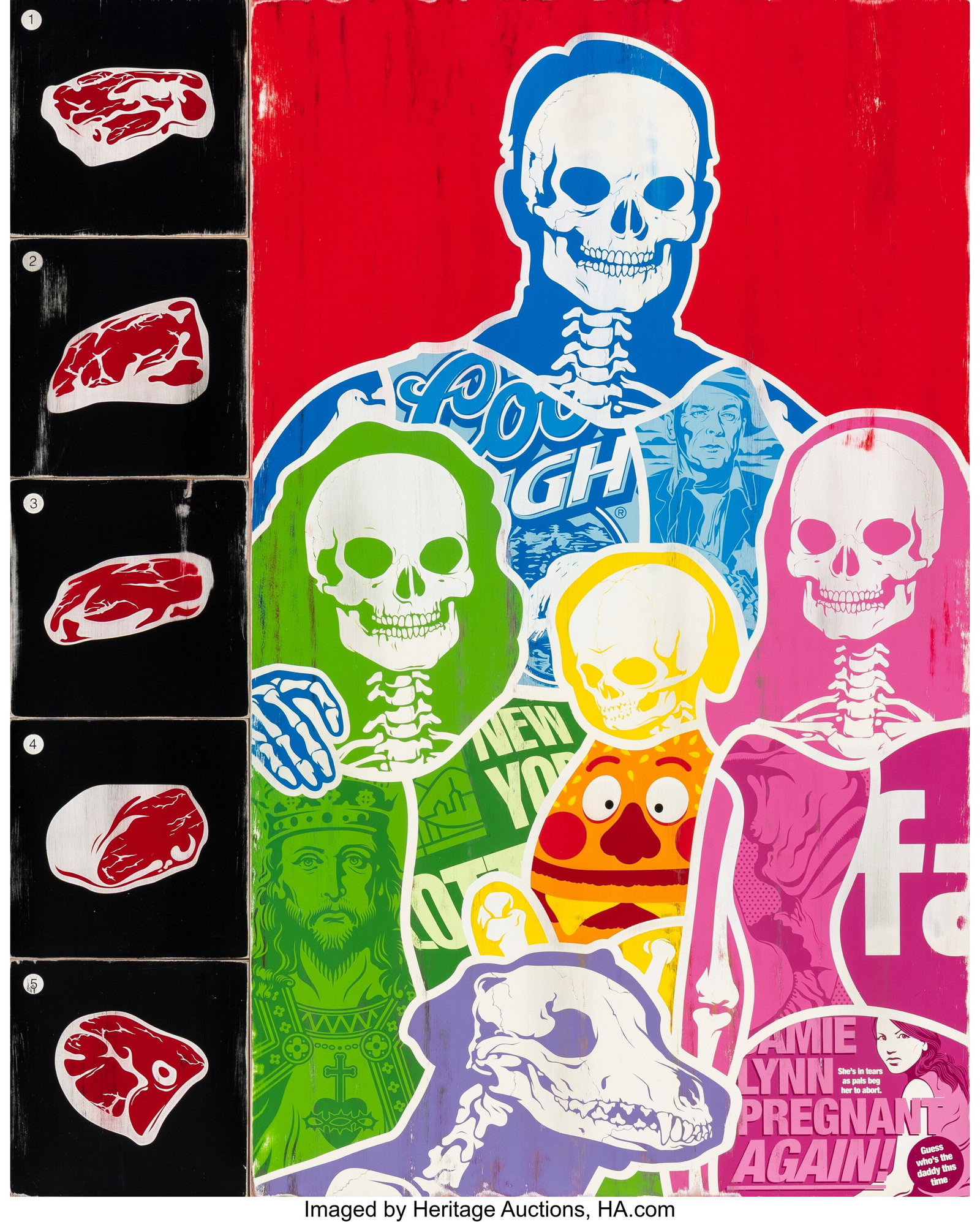TrustoCorp (20th Century) American Family, 2011 : TrustoCorp (20th Century) American Family, 2011 Acrylic and spray paint on wood 60 x 48 inches (152.4 x 121.9 cm) Titled and dated on accompanying certificate a