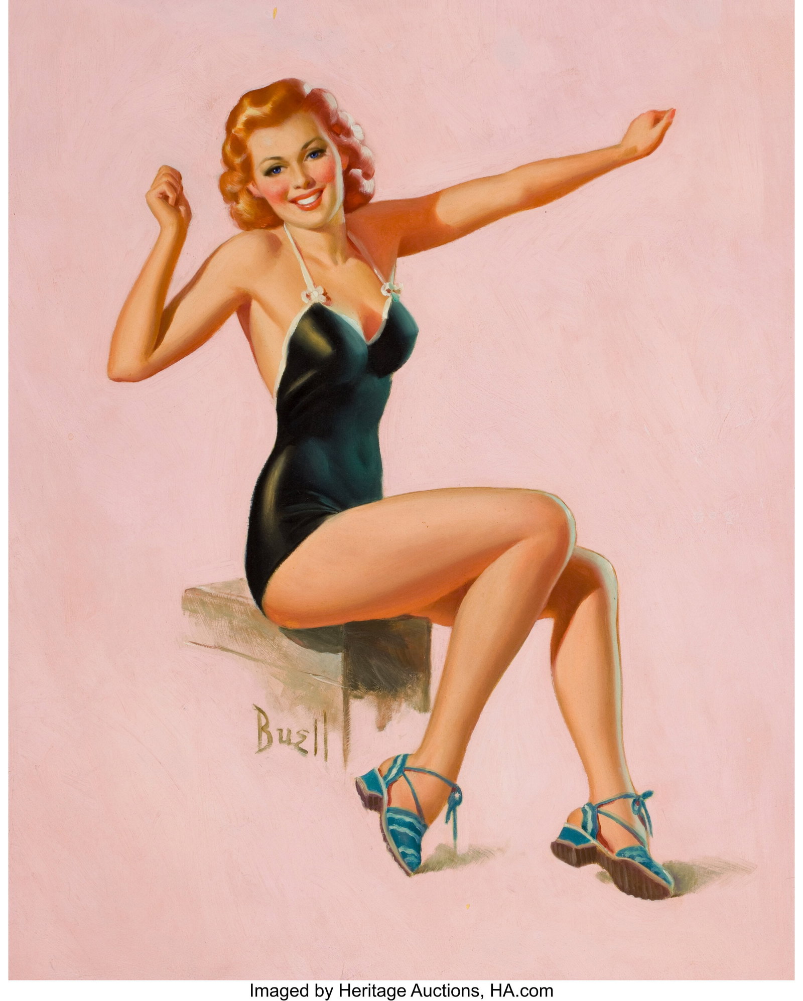 Al Buell (American, 1910-1996) Beachside Beauty  (1 of 4)
