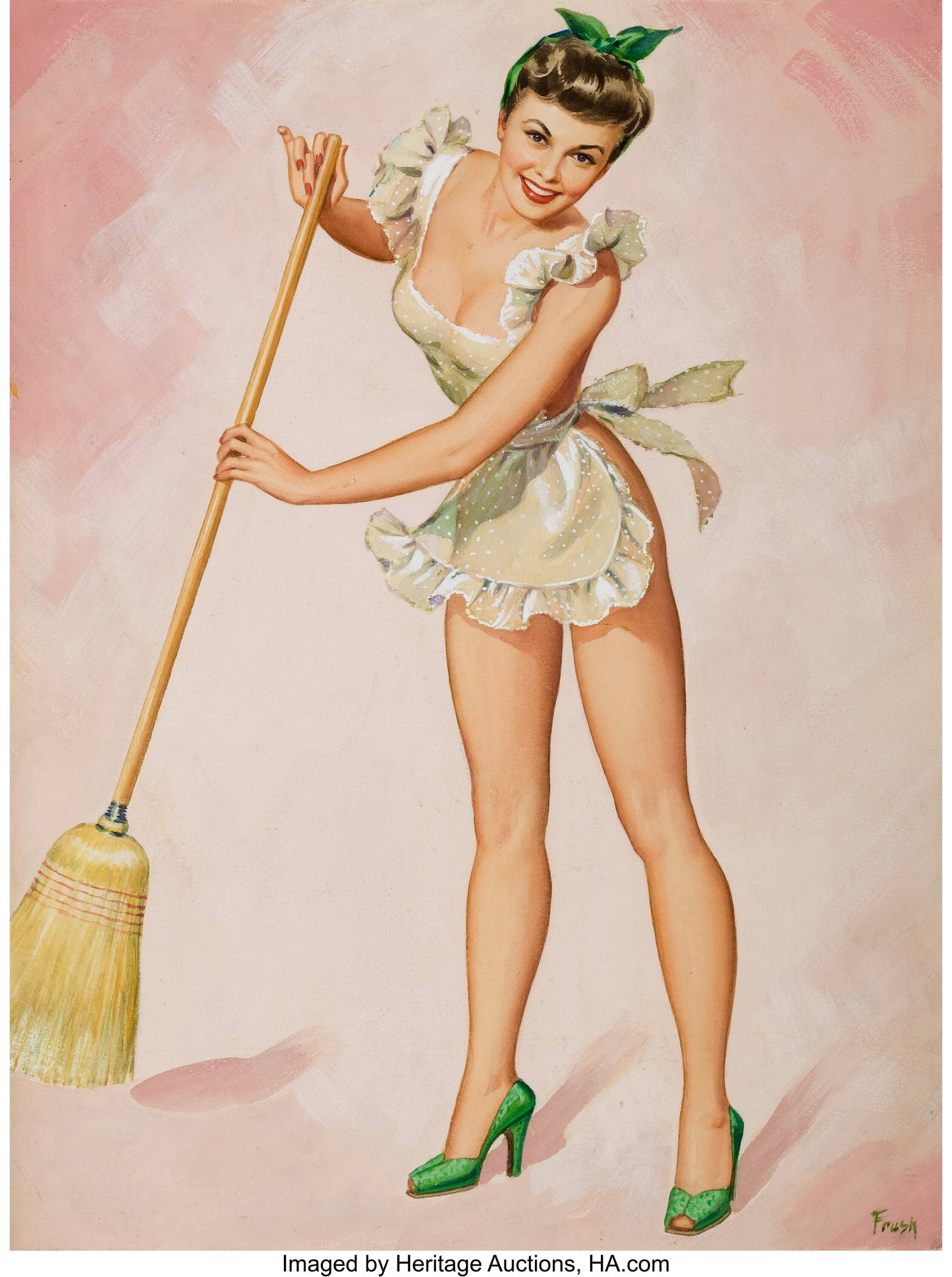 Pearl Aleryn Frush (American, 20th Century) Grim: Pearl Aleryn Frush (American, 20th Century) Grime Doesn't Pay!, 1954 Gouache and tempera on board 17-1/4 x 13 inches (43.8 x 33.0 cm) (sight