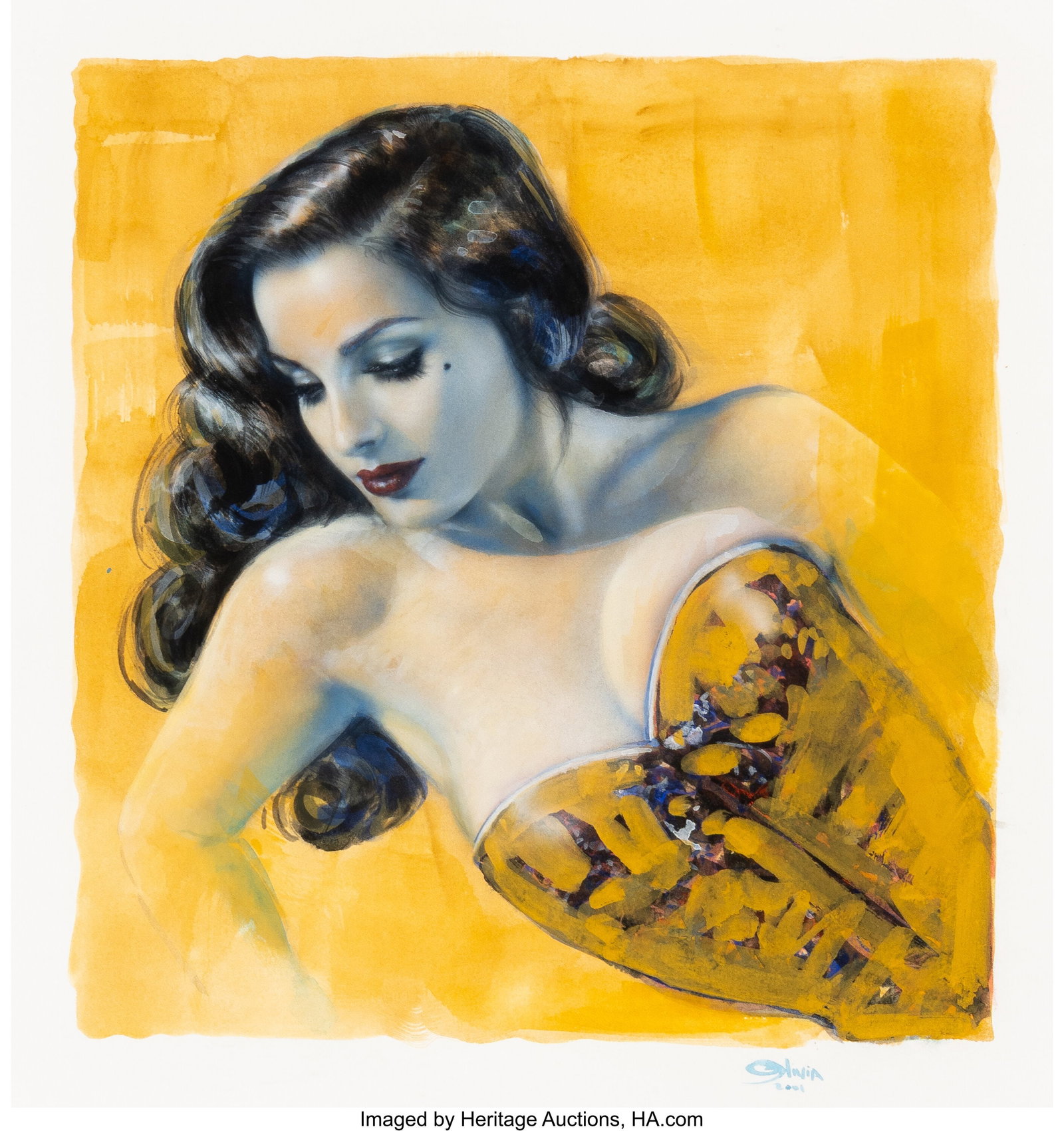 Olivia De Berardinis (American, b. 1948) Tangeri: Olivia De Berardinis (American, b. 1948) Tangerine, Dita Von Tease, 2001 Watercolor on paper 29-3/4 x 22-1/8 inches (75.6 x 56.2 cm) 