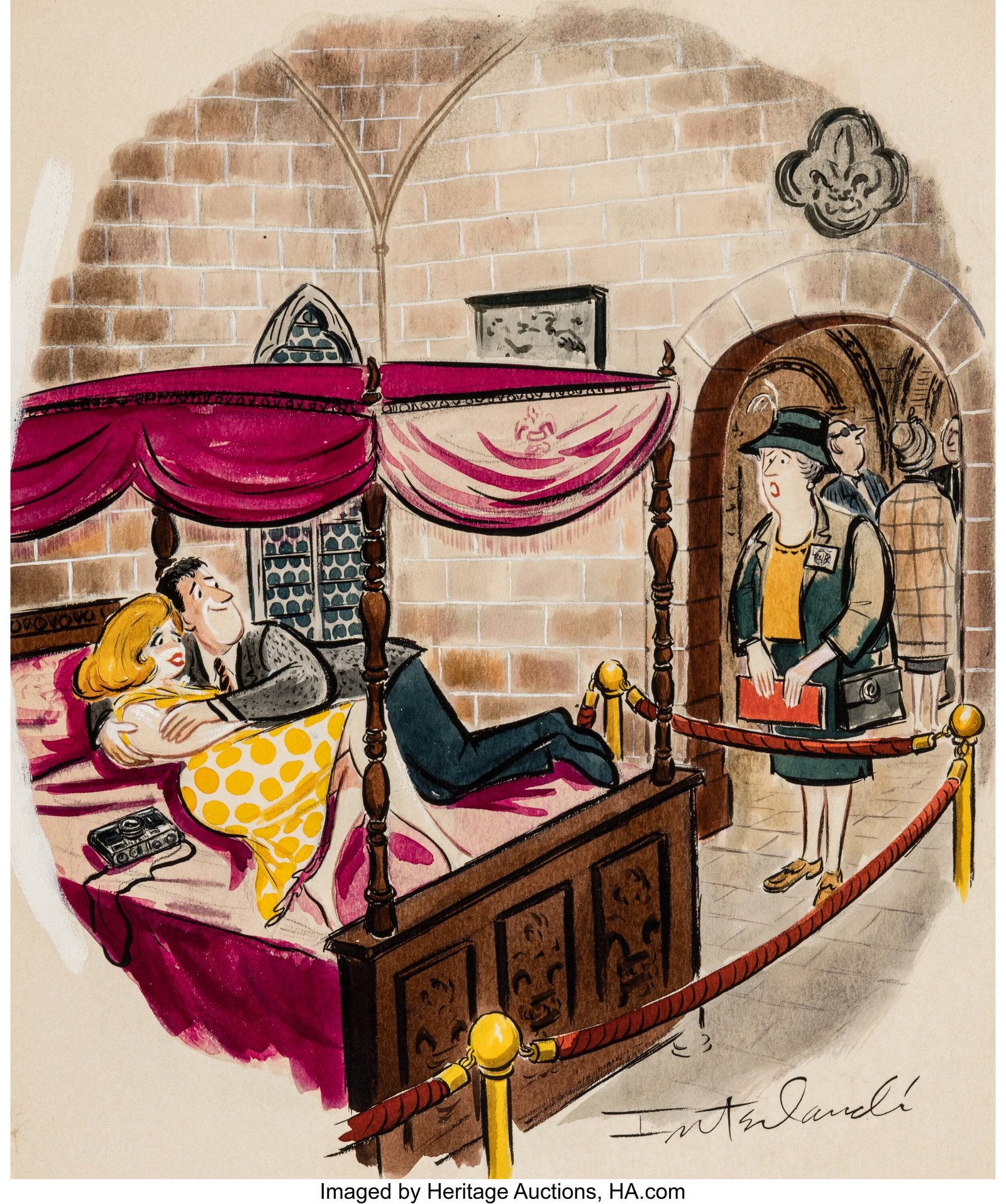 Phil Interlandi (American, 1924-2002) Really, Mr: Phil Interlandi (American, 1924-2002) Really, Mr. Barrington––, Playboy cartoon, November 1960 Ink and watercolor on board 16-1/4 x 12 inches &