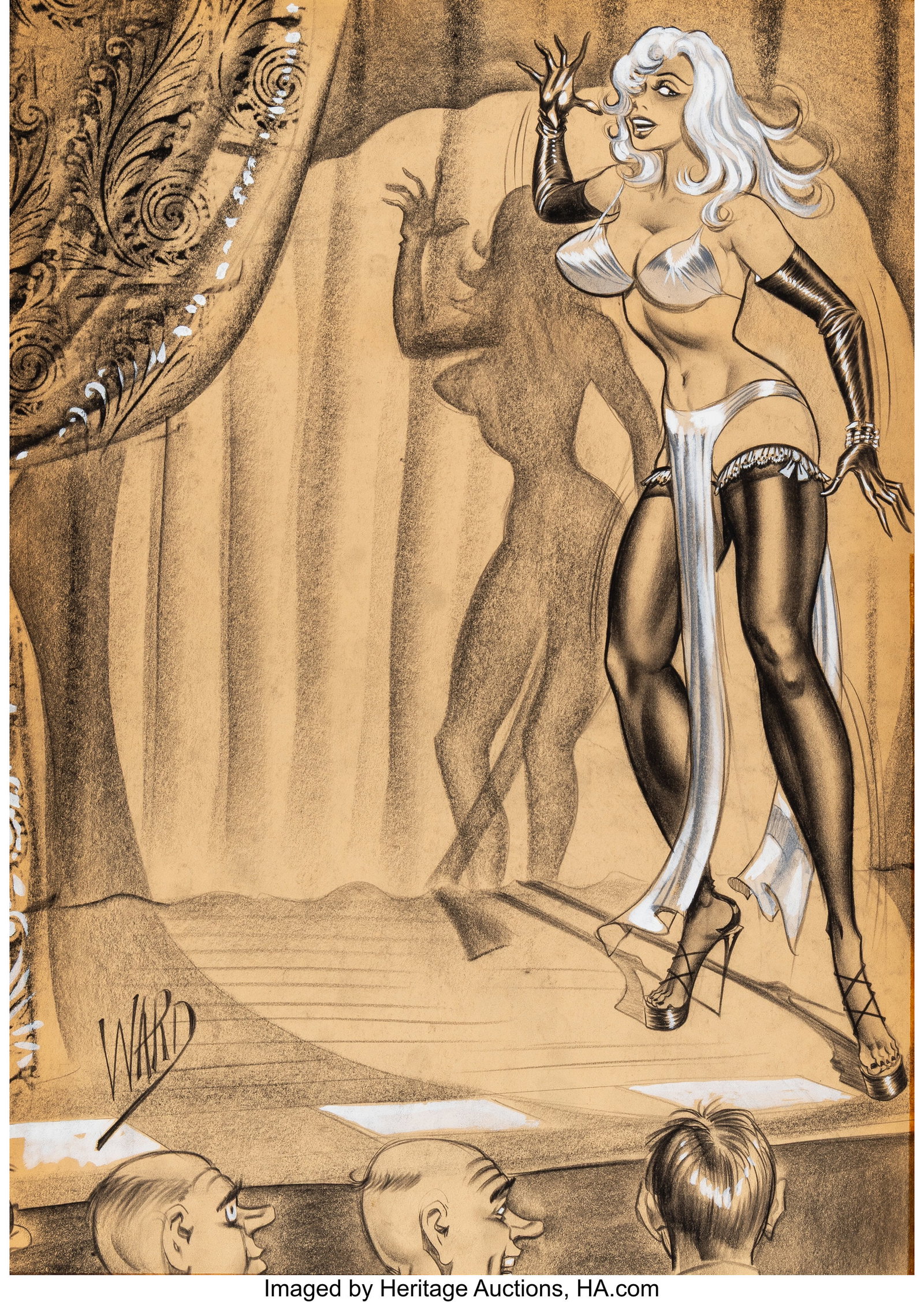 Bill Ward (American, 1919-1998) Yes- She Does ha: Bill Ward (American, 1919-1998) Yes- She Does have Everything a Husband can Wish For, Gaze digest magazine cartoon, June 1968 Charcoal, pencil, and gouache on p