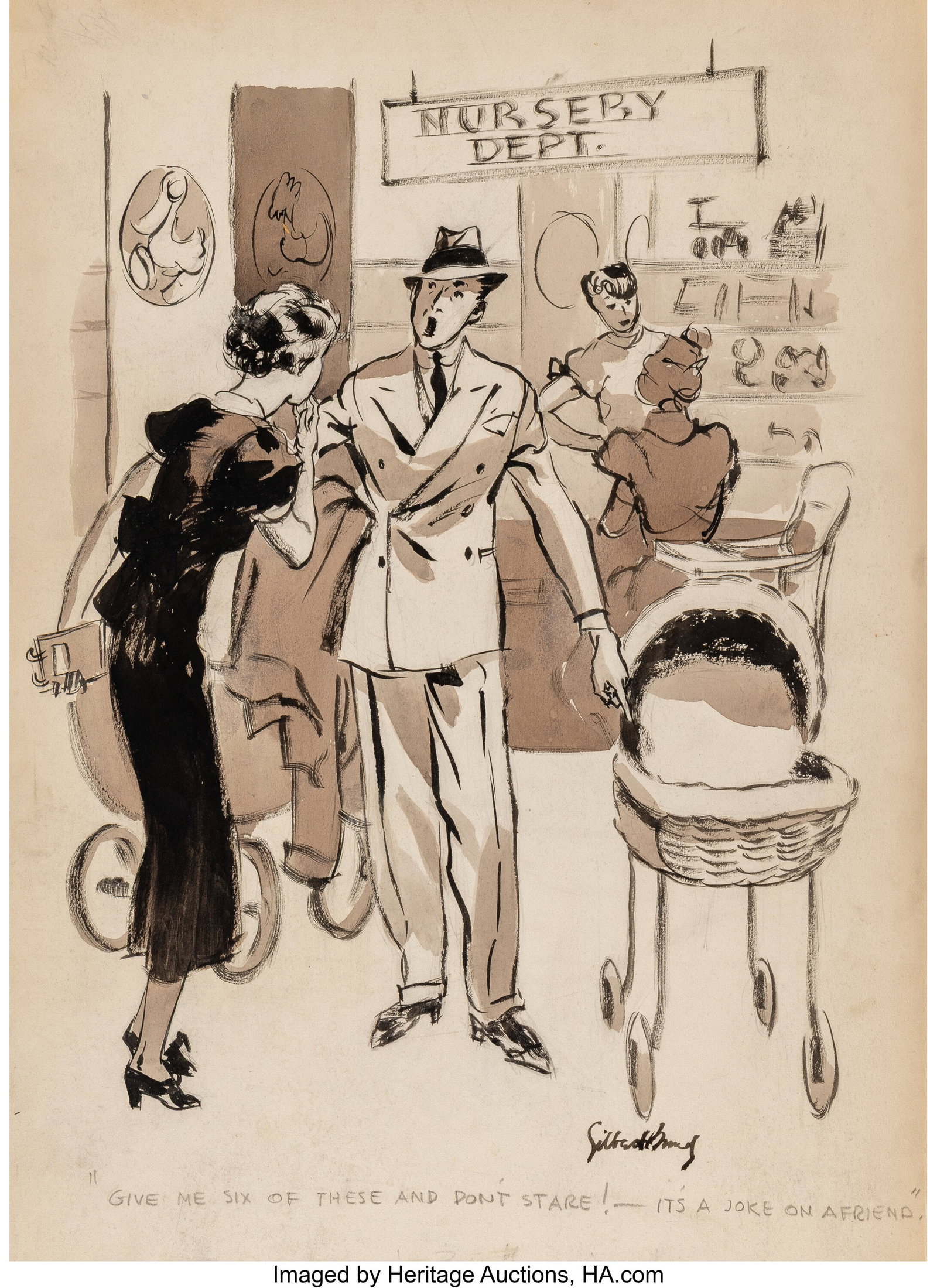 Gilbert Bundy (American, 1911-1955) Give me Six  (1 of 2)