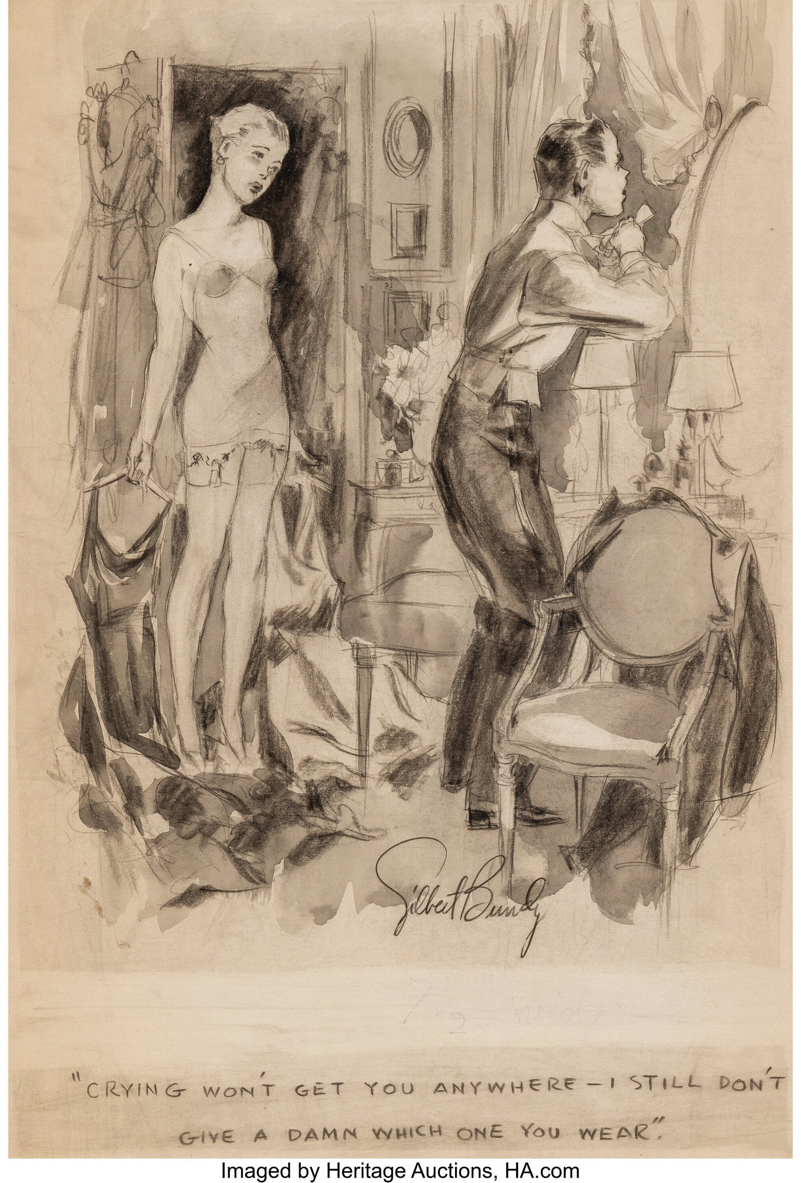 Gilbert Bundy (American, 1911-1955) Crying Won't (1 of 2)