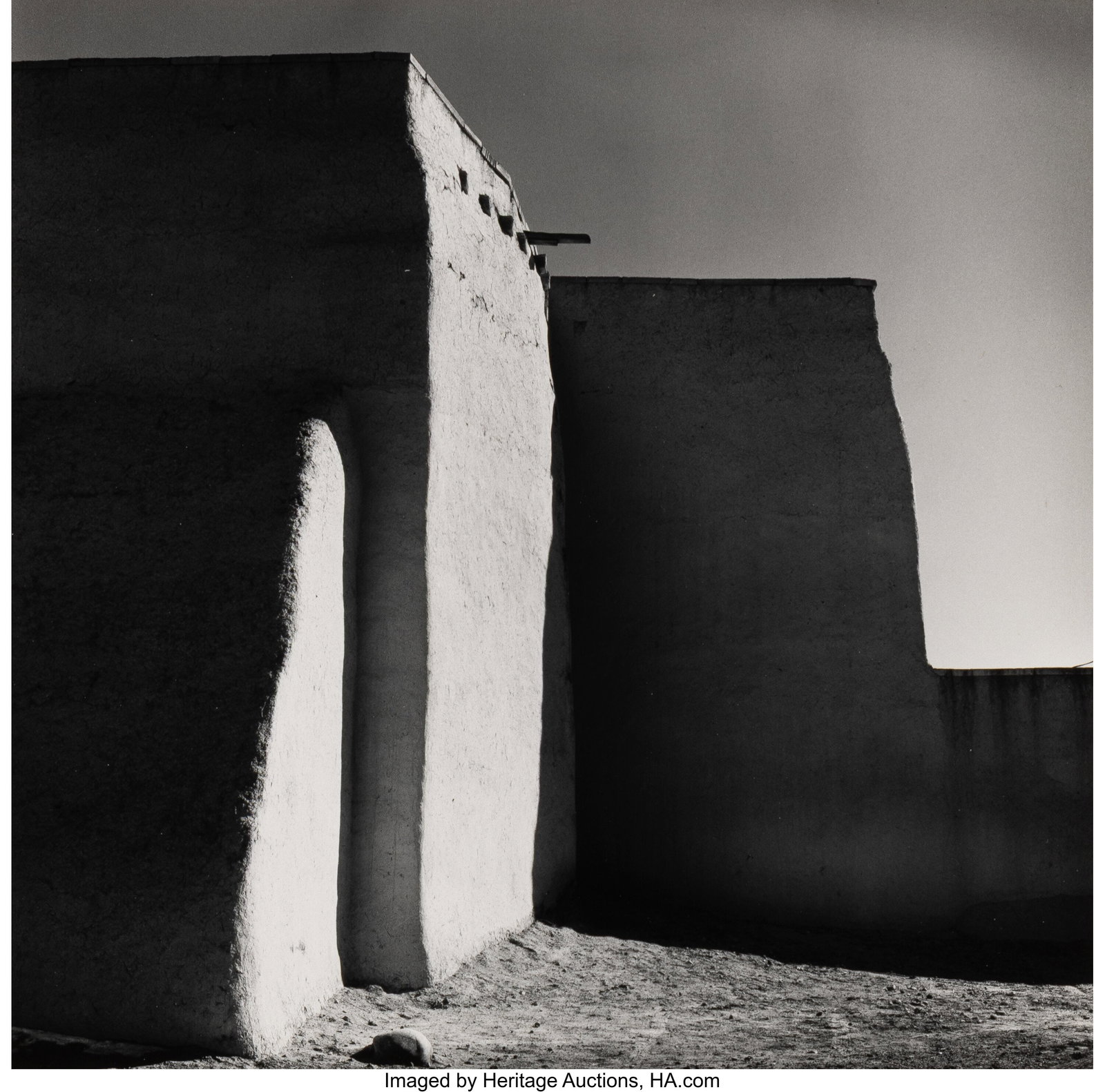 William Current (American, 1923-1986) Ranchos de: William Current (American, 1923-1986) Ranchos de Taos, Rear of Church, circa 1960s Gelatin silver print 10-1/2 x 10-1/2 inches (26.7 x 26.7 cm&rp