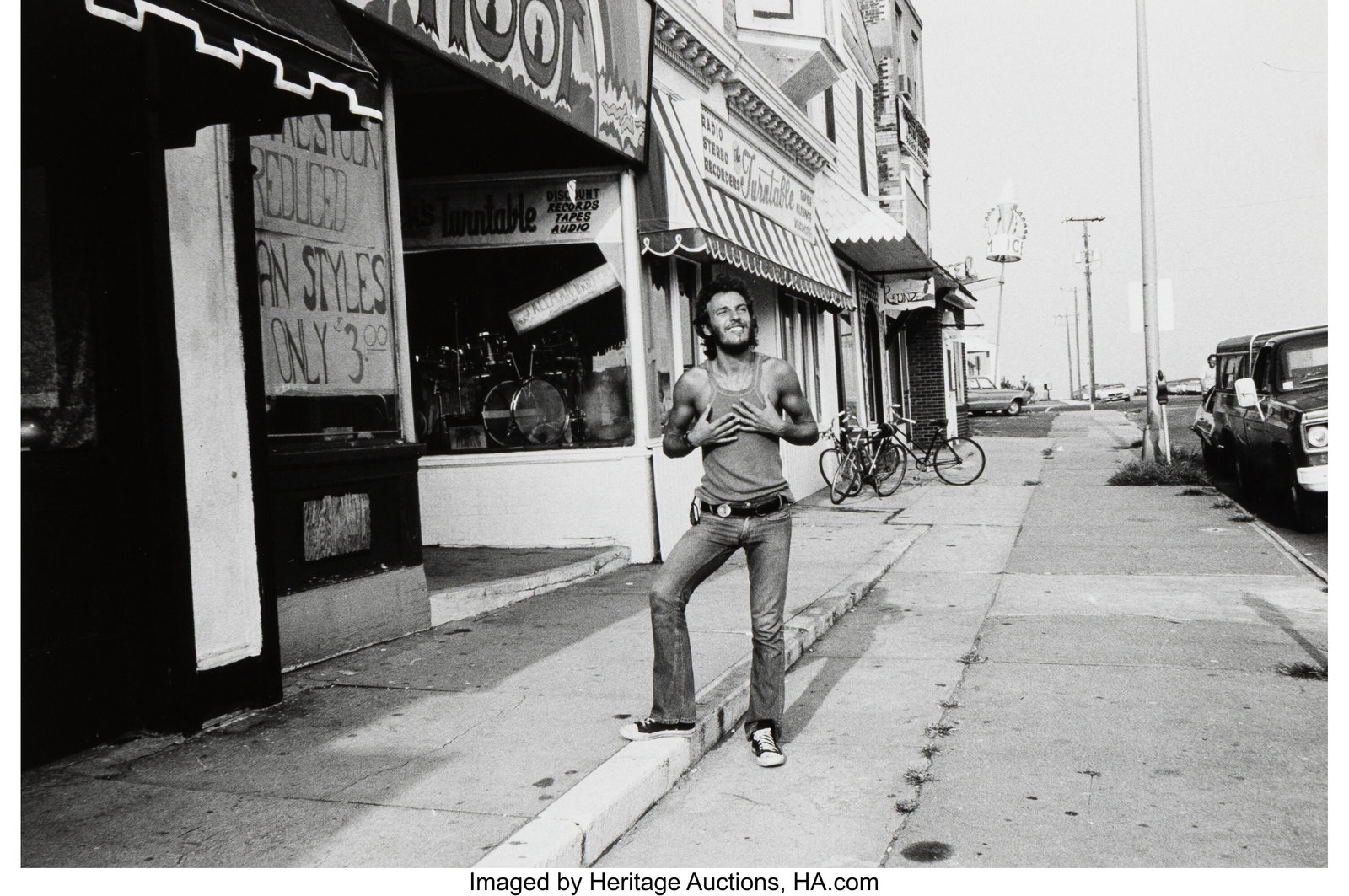 David Gahr (American, 1922-2008) Bruce Springste: David Gahr (American, 1922-2008) Bruce Springsteen, 1973 Gelatin silver print 6 x 9 inches (15.2 x 22.9 cm) (image) 8 x 10 inches (sheet&rp