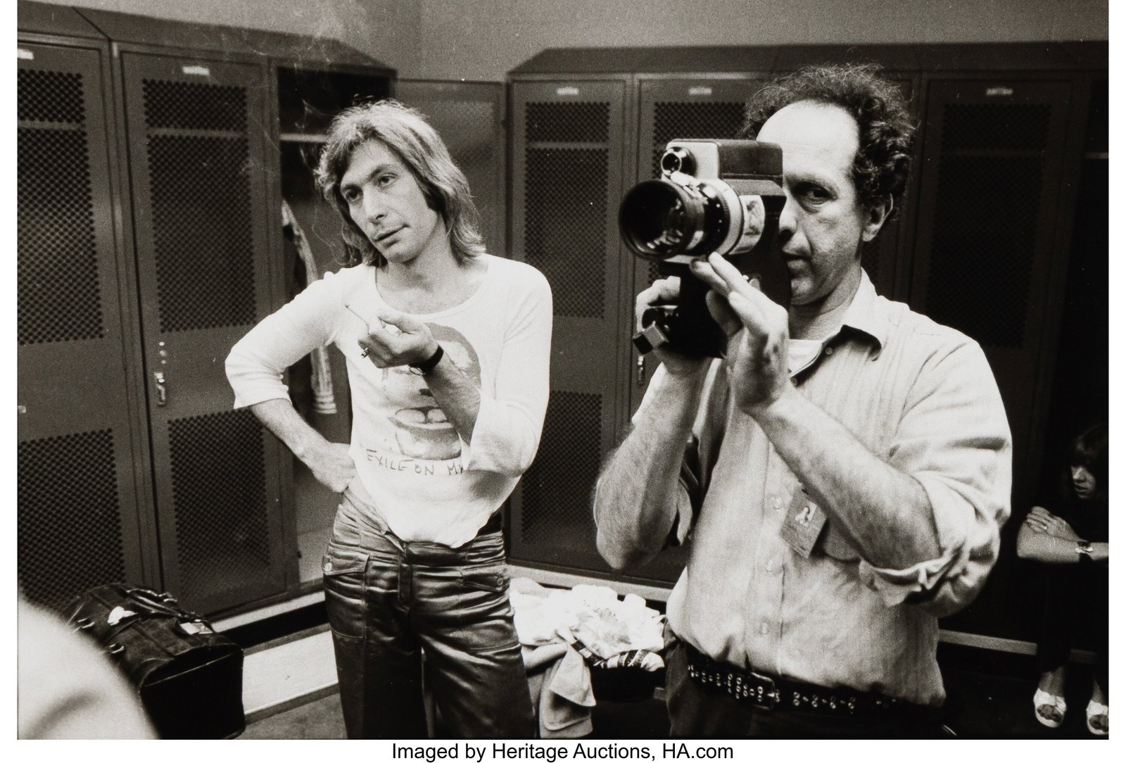 Patrick D. Pagnano (American, 1947-2018) Charlie: Patrick D. Pagnano (American, 1947-2018) Charlie Watts and Robert Frank, 1980s Gelatin silver print 4-3/4 x 9-3/4 inches (12.1 x 24.8 cm) &