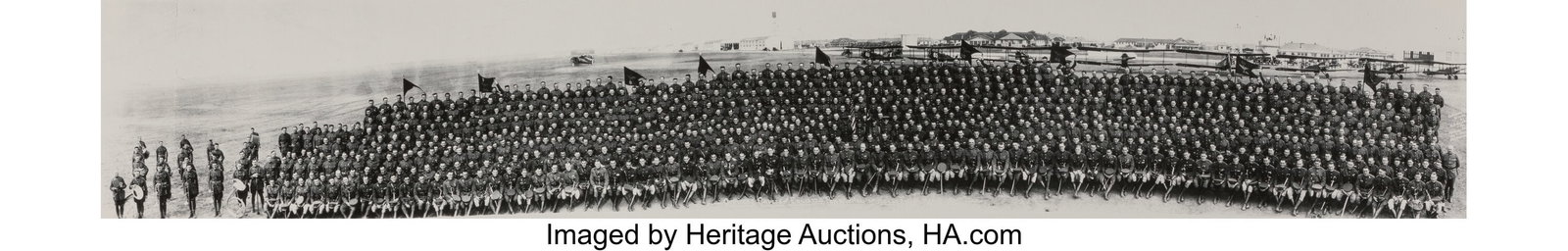 Eugene Omar Goldbeck (American, 1892-1986) Offic: Eugene Omar Goldbeck (American, 1892-1986) Officers, Cadets, and Enlisted Personnel of Kelly Field, 1925 Gelatin silver print, printed later 9 x 56 inches &lpar