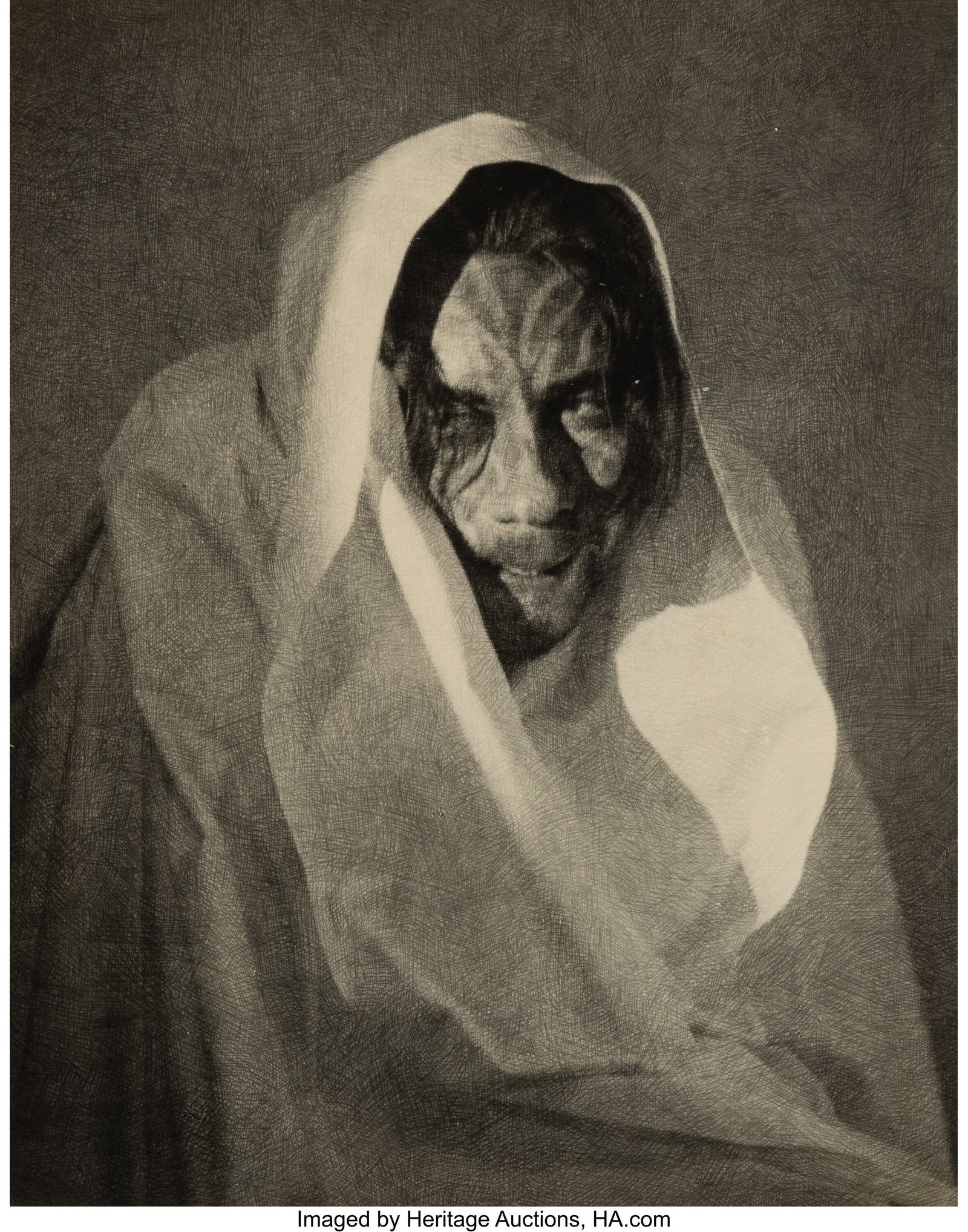 William Mortensen (American, 1897-1965) Ralph Ye: William Mortensen (American, 1897-1965) Ralph Yearsley, circa 1925 Hand colored gelatin silver print 9-1/2 x 7-1/2 inches (24.1 x 19.1 cm) (i